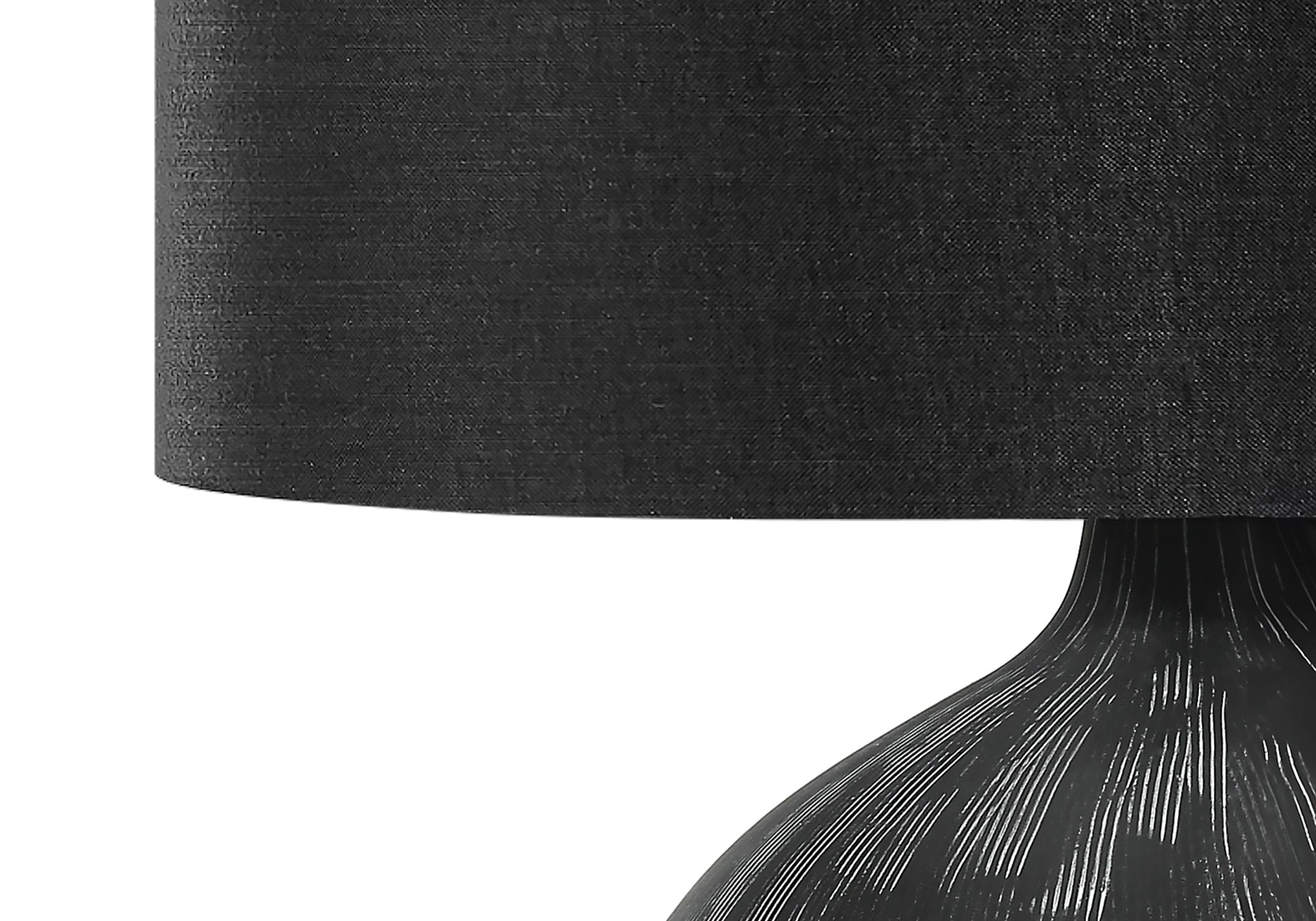 LUMINAIRE - 23"H LAMPE DE TABLE NOIR CERAMIQUE / NOIR – I 9618.