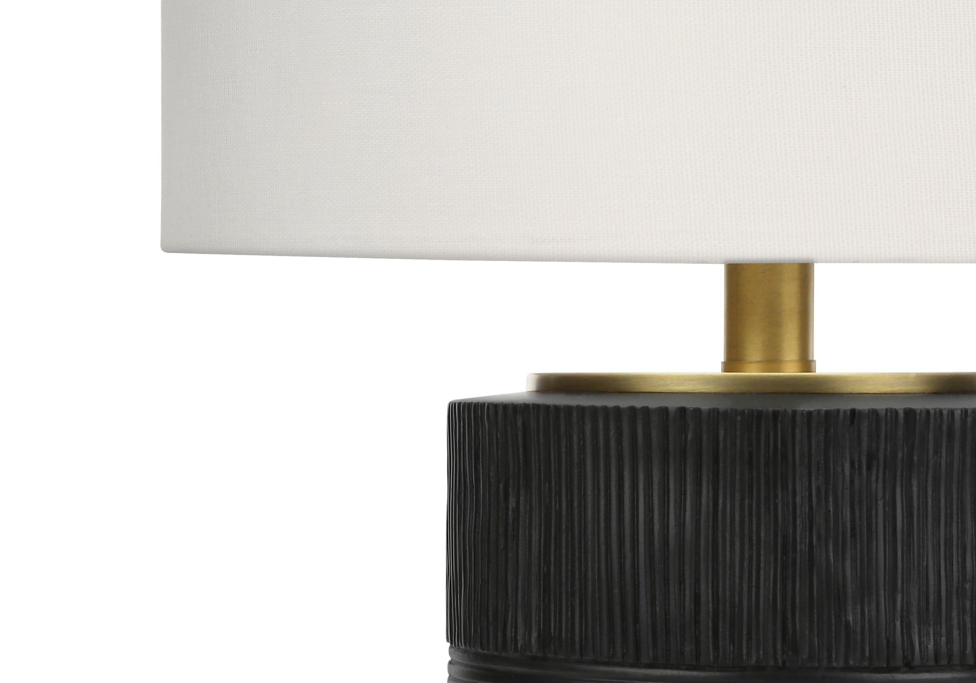 LUMINAIRE - 24"H LAMPE DE TABLE NOIR RESINE / IVOIRE – I 9619.
