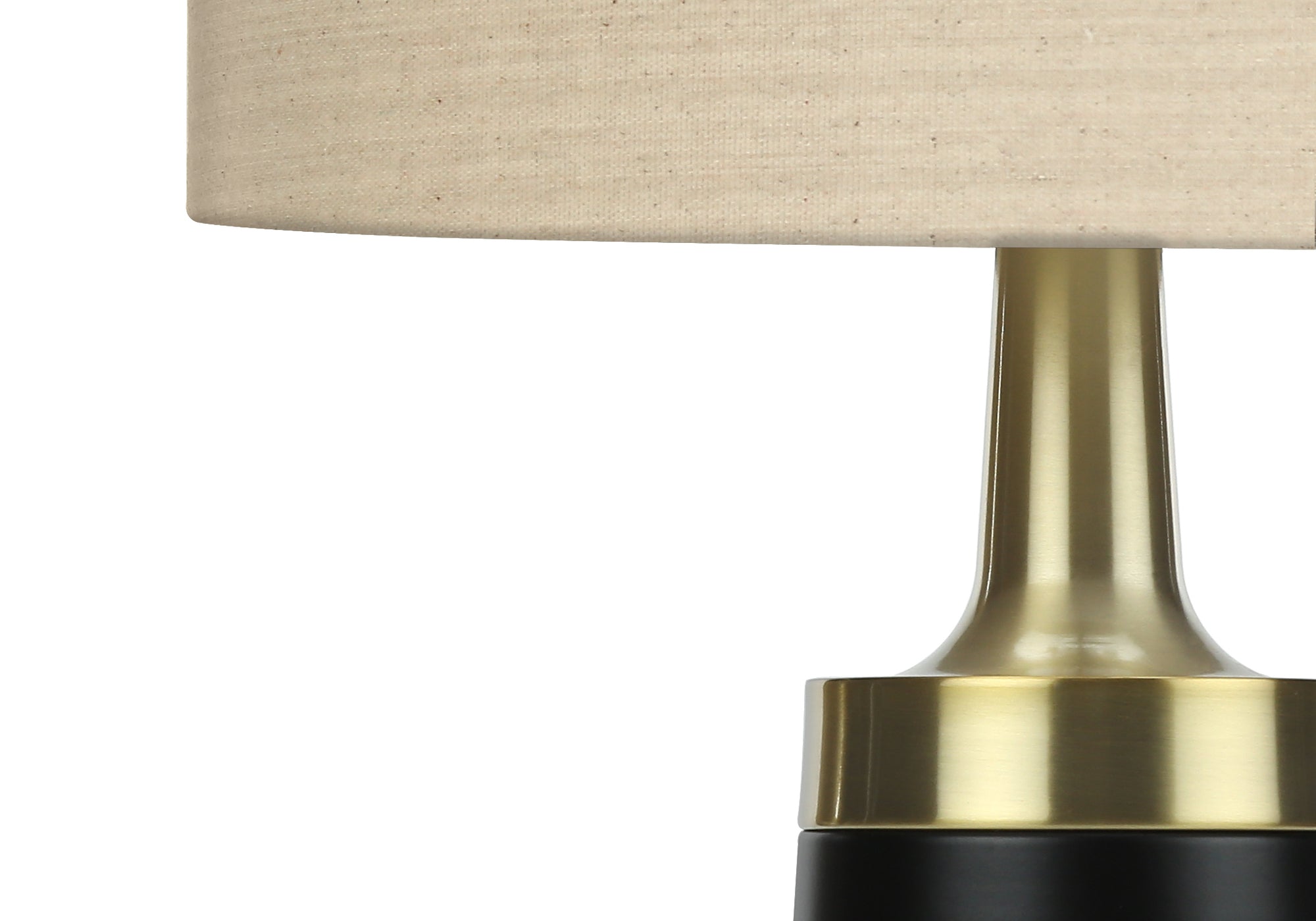 LUMINAIRE - 28"H LAMPE DE TABLE NOIR METAL / BEIGE – I 9623.