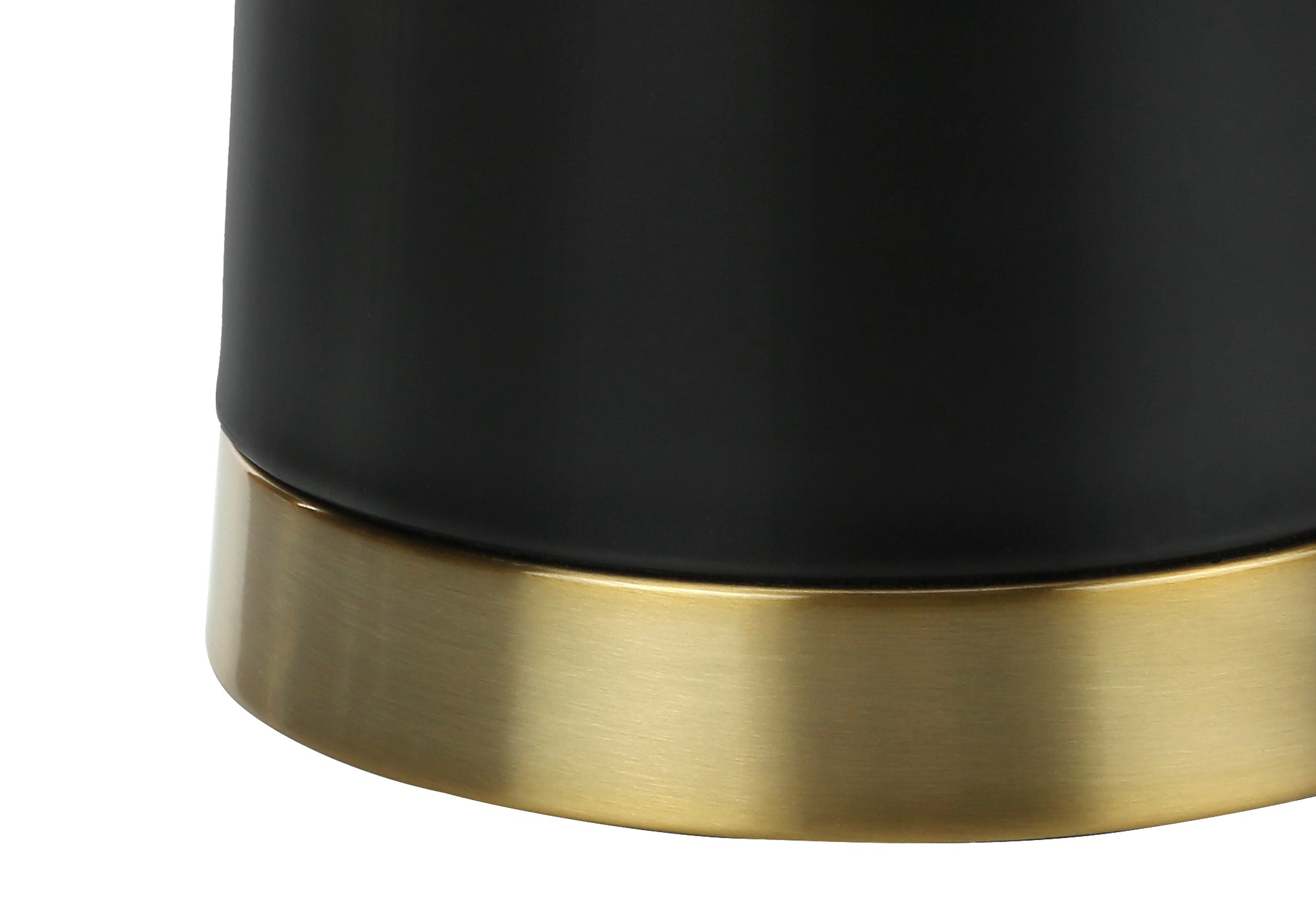 LUMINAIRE - 28"H LAMPE DE TABLE NOIR METAL / BEIGE – I 9623.
