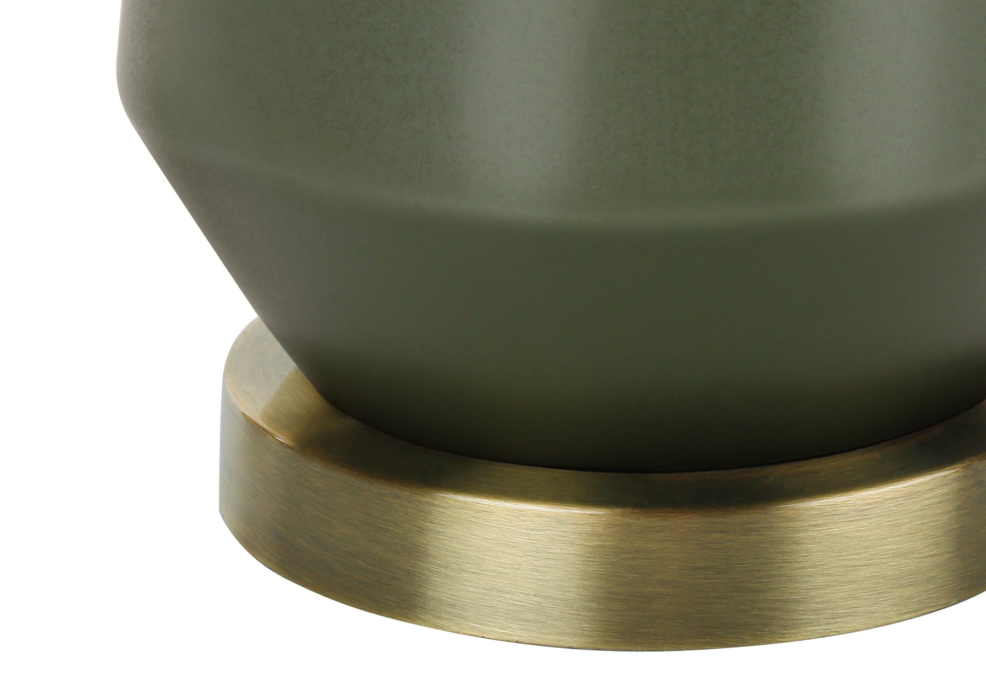 LUMINAIRE - 26"H LAMPE DE TABLE VERT CERAMIQUE / IVOIRE – I 9624.