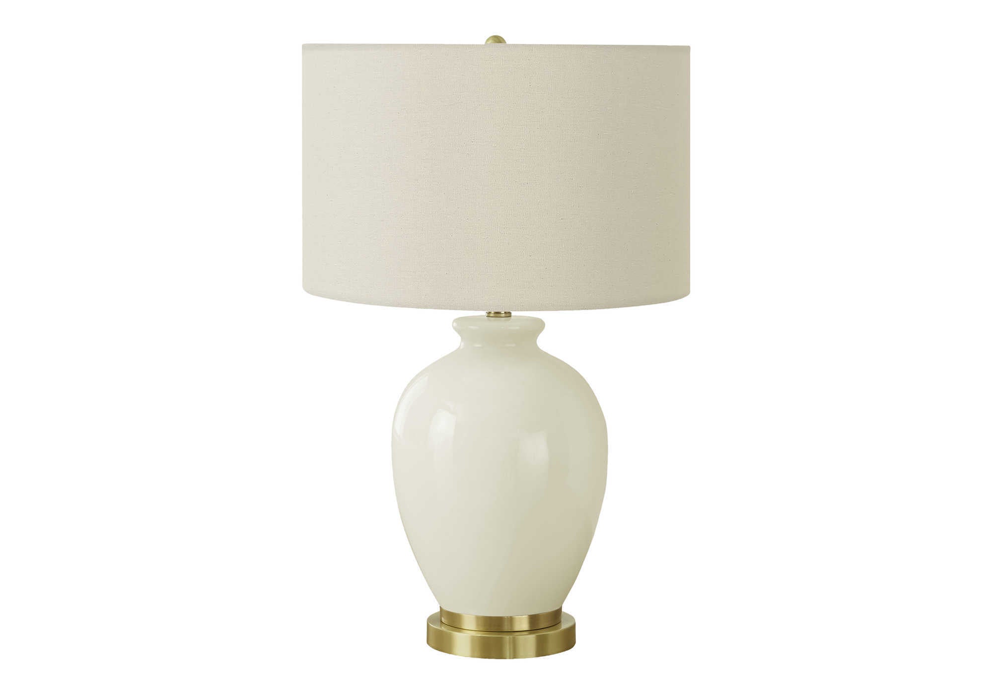 LUMINAIRE - 26"H LAMPE DE TABLE CREME CERAMIQUE / IVOIRE – I 9625.