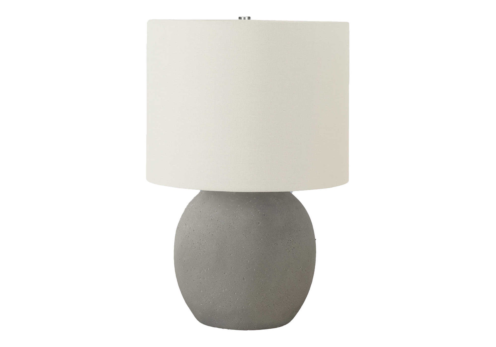 LUMINAIRE - 20"H LAMPE DE TABLE GRIS BETON / IVOIRE – I 9626.