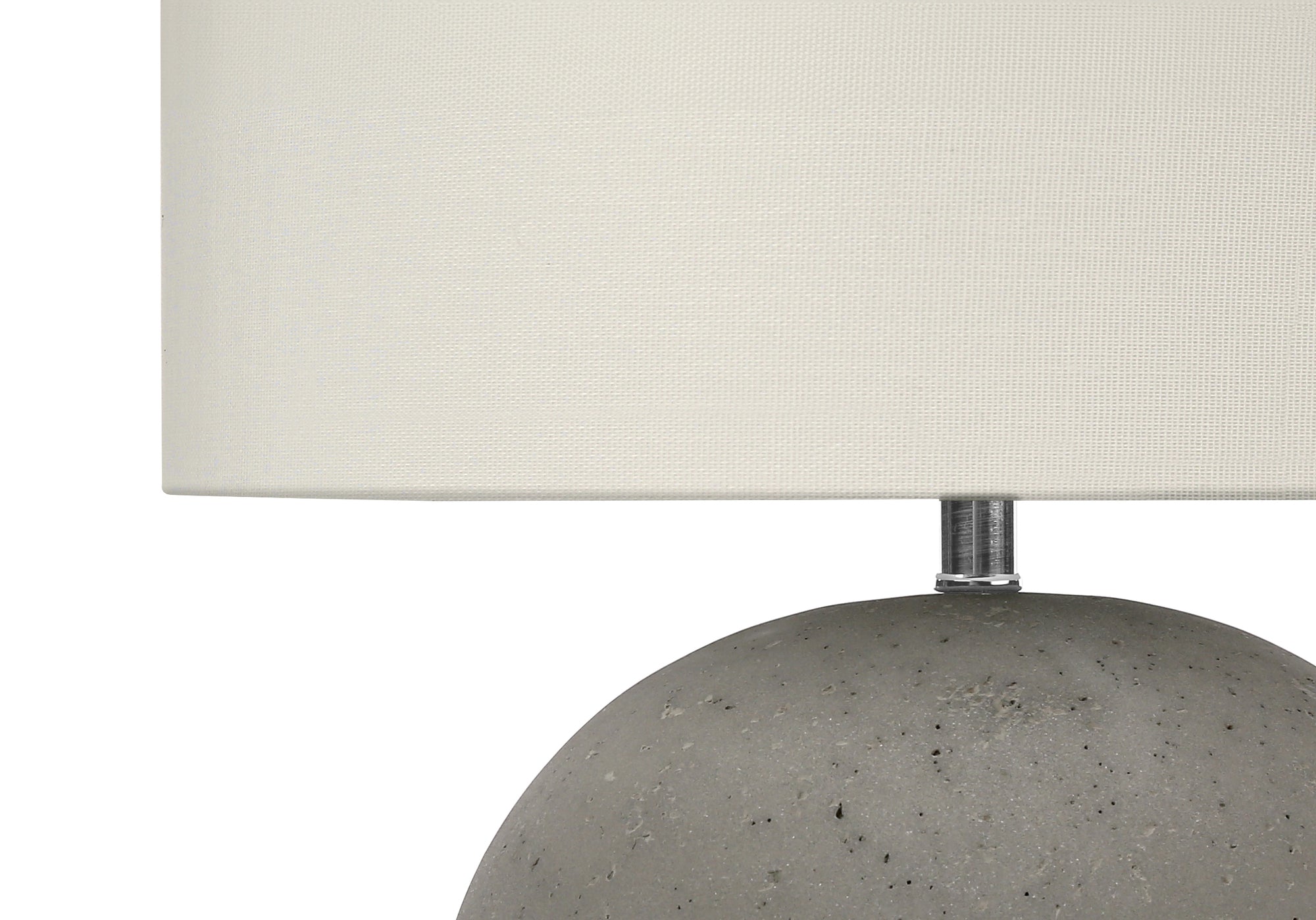 LUMINAIRE - 20"H LAMPE DE TABLE GRIS BETON / IVOIRE – I 9626.