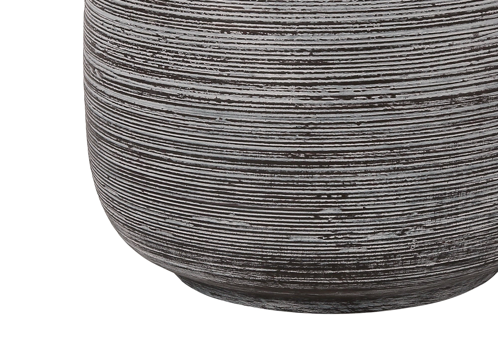 LUMINAIRE - 19"H LAMPE DE TABLE GRIS CERAMIQUE / IVOIRE – I 9633.
