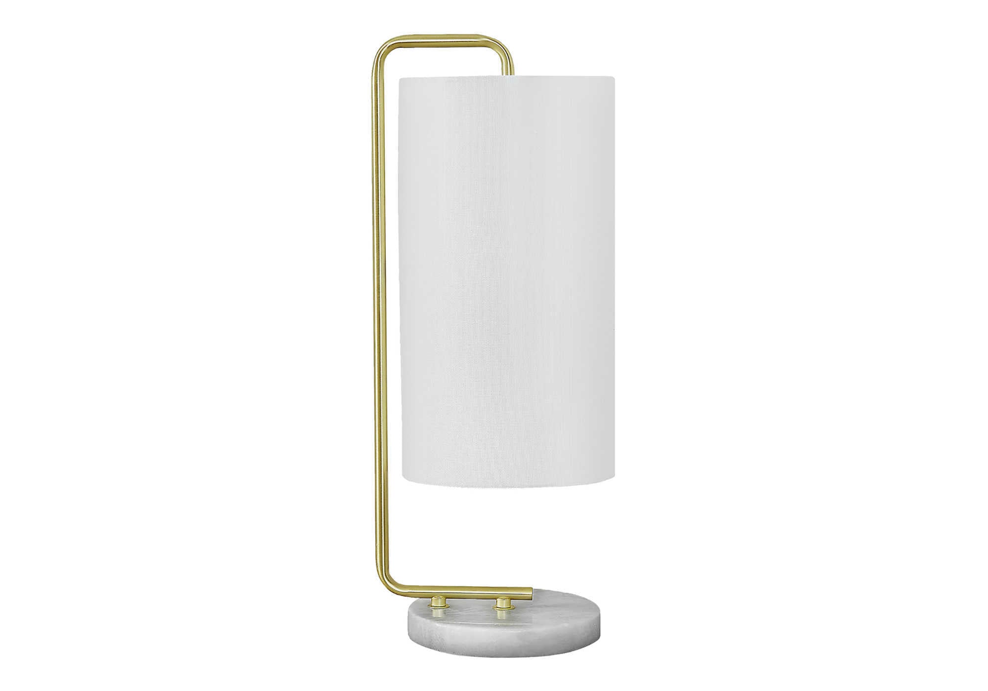 LUMINAIRE - 20"H LAMPE DE TABLE BLANC MARBRE / IVOIRE – I 9636.