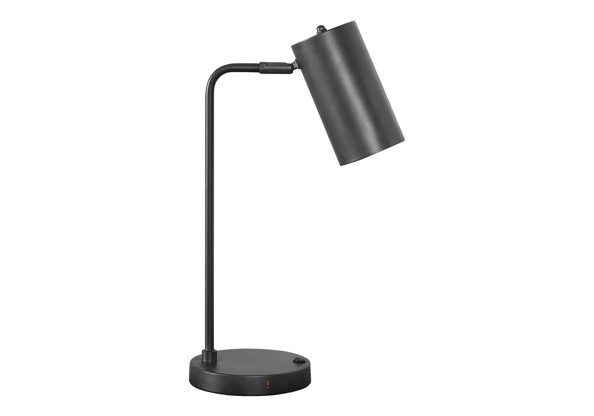LUMINAIRE - 18"H LAMPE DE TABLE NOIR METAL / NOIR / USB – I 9645.