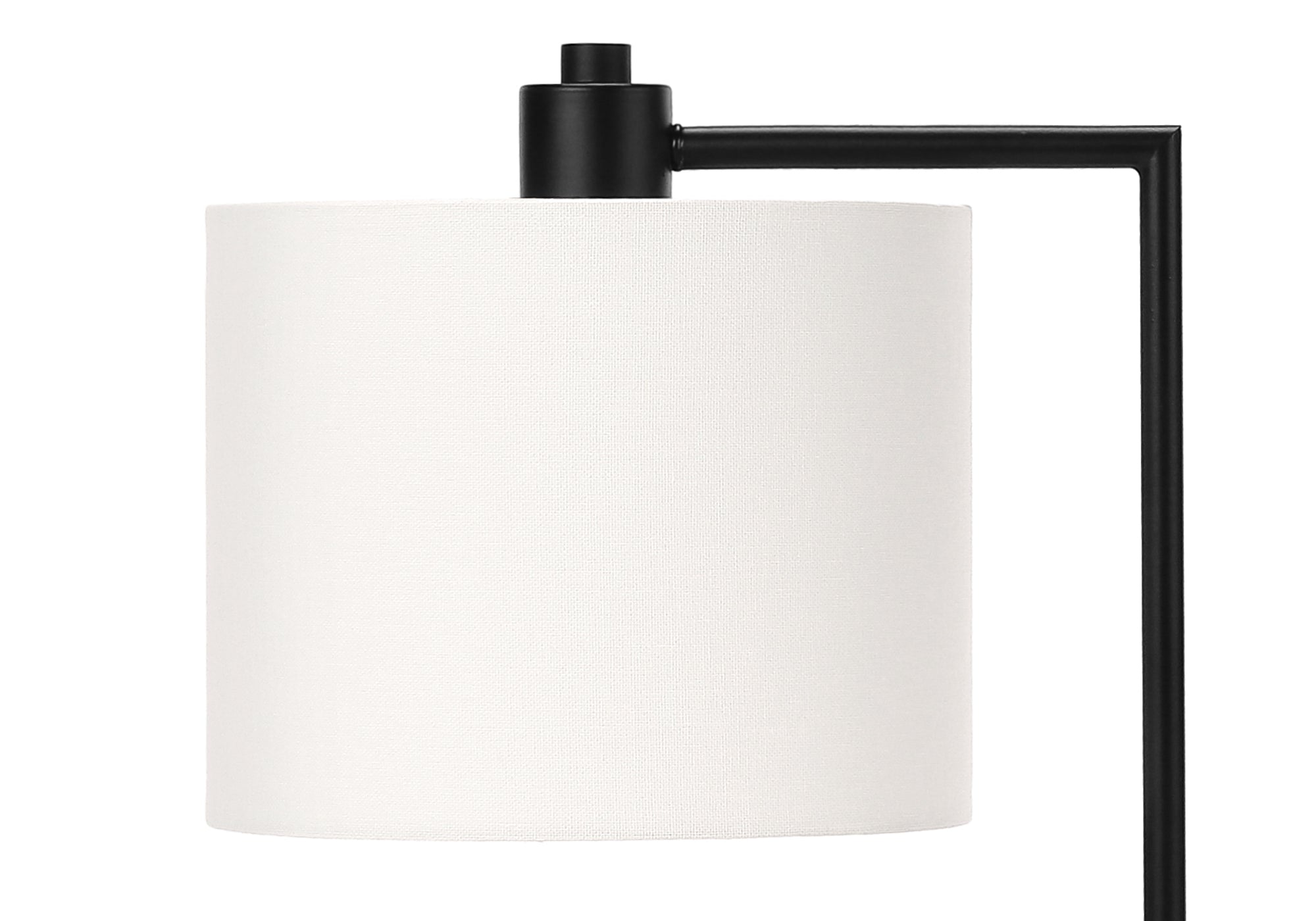 LUMINAIRE - 19"H LAMPE DE TABLE NOIR METAL / IVOIRE / USB – I 9646.