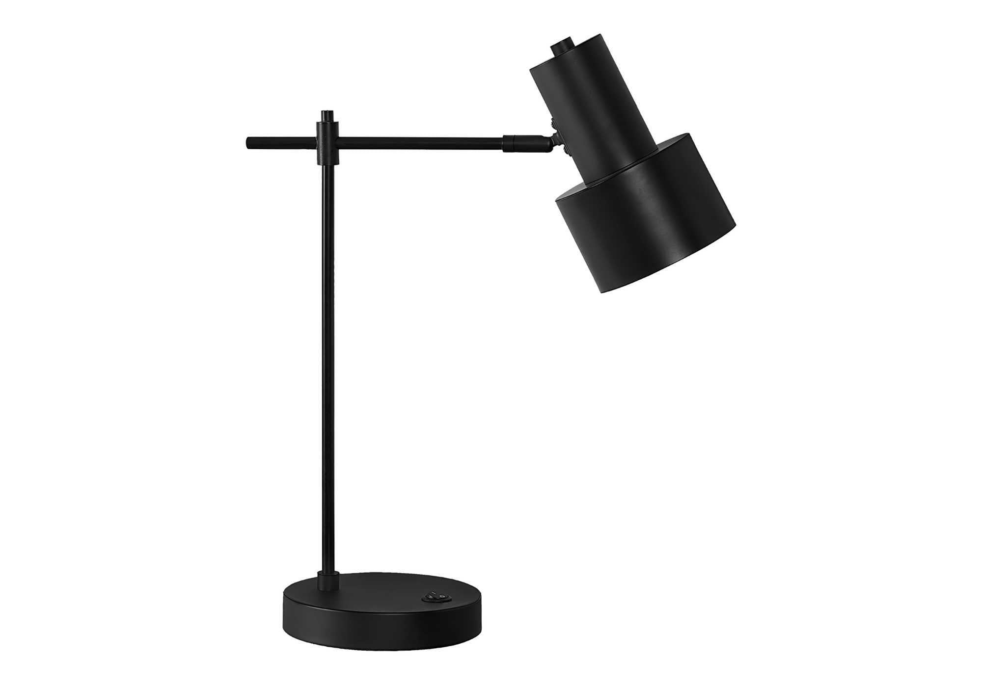 LUMINAIRE - 21"H LAMPE DE TABLE NOIR METAL / NOIR / USB – I 9647.