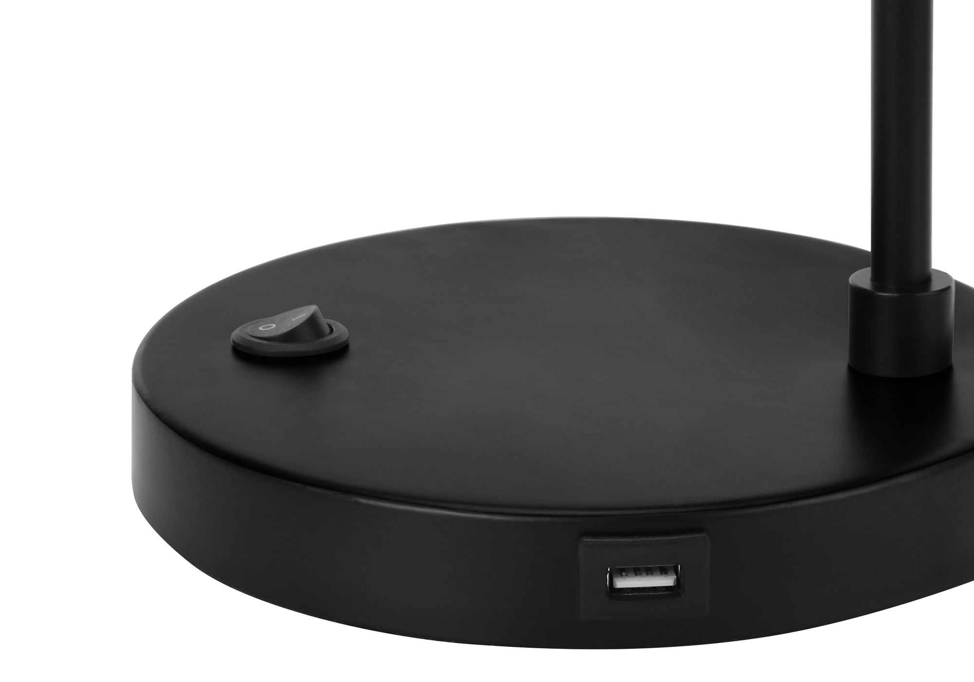 LUMINAIRE - 21"H LAMPE DE TABLE NOIR METAL / NOIR / USB – I 9647.