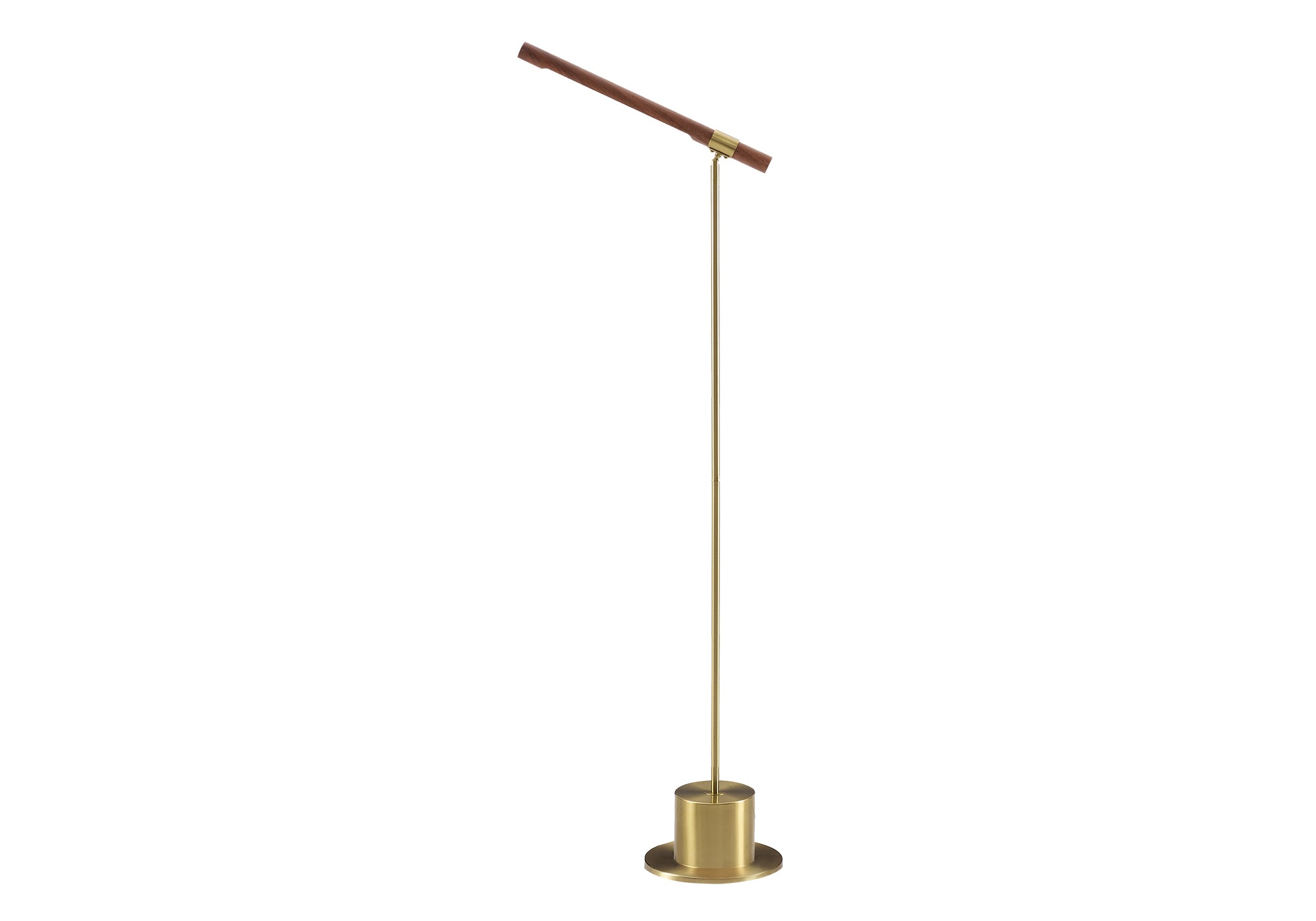 LUMINAIRE - 65"H LAMPE SUR PIED LAITON METAL ANTIQUE / BOIS – I 9652