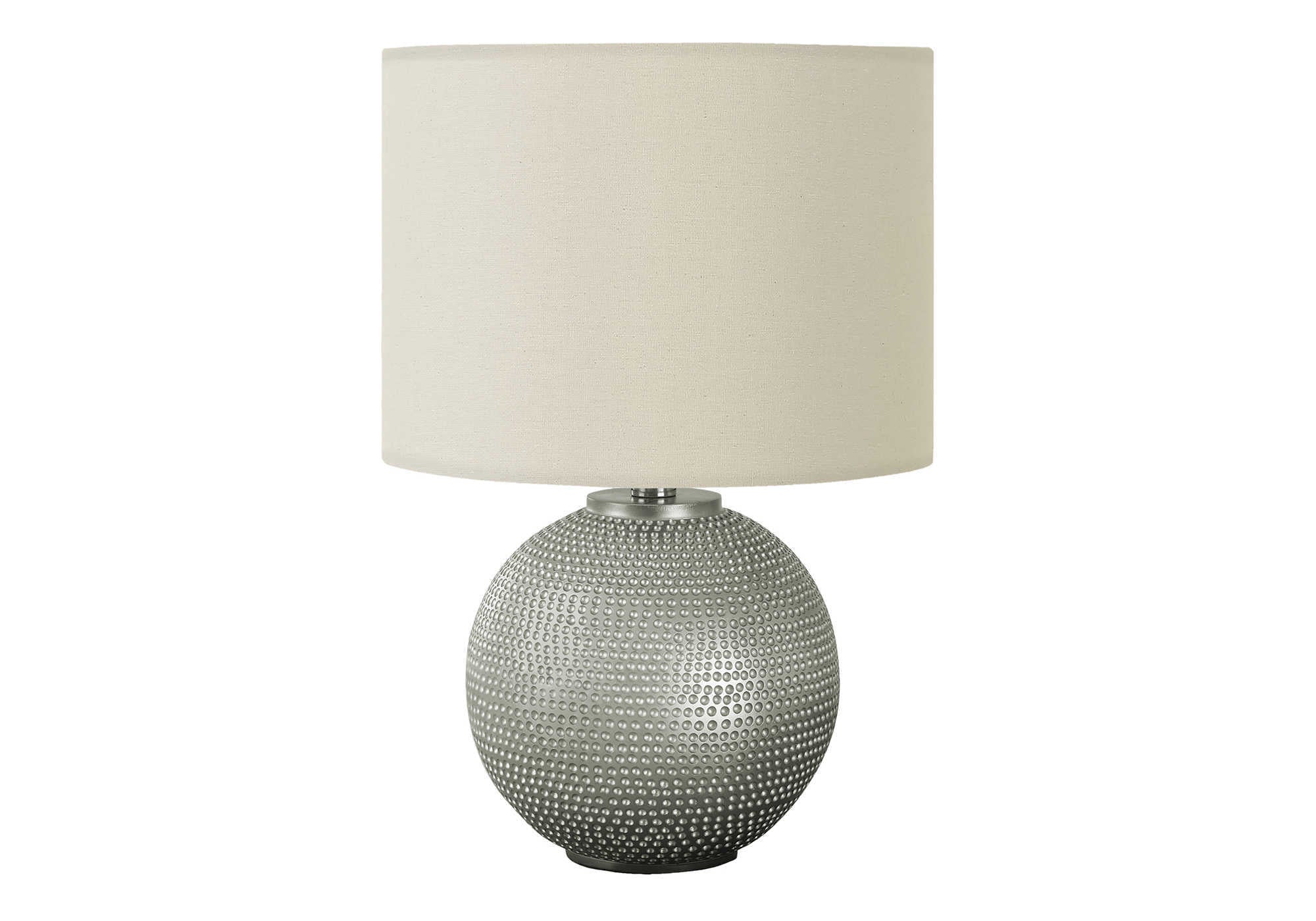 LUMINAIRE - 19"H LAMPE DE TABLE GRIS RESINE / IVOIRE – I 9653.