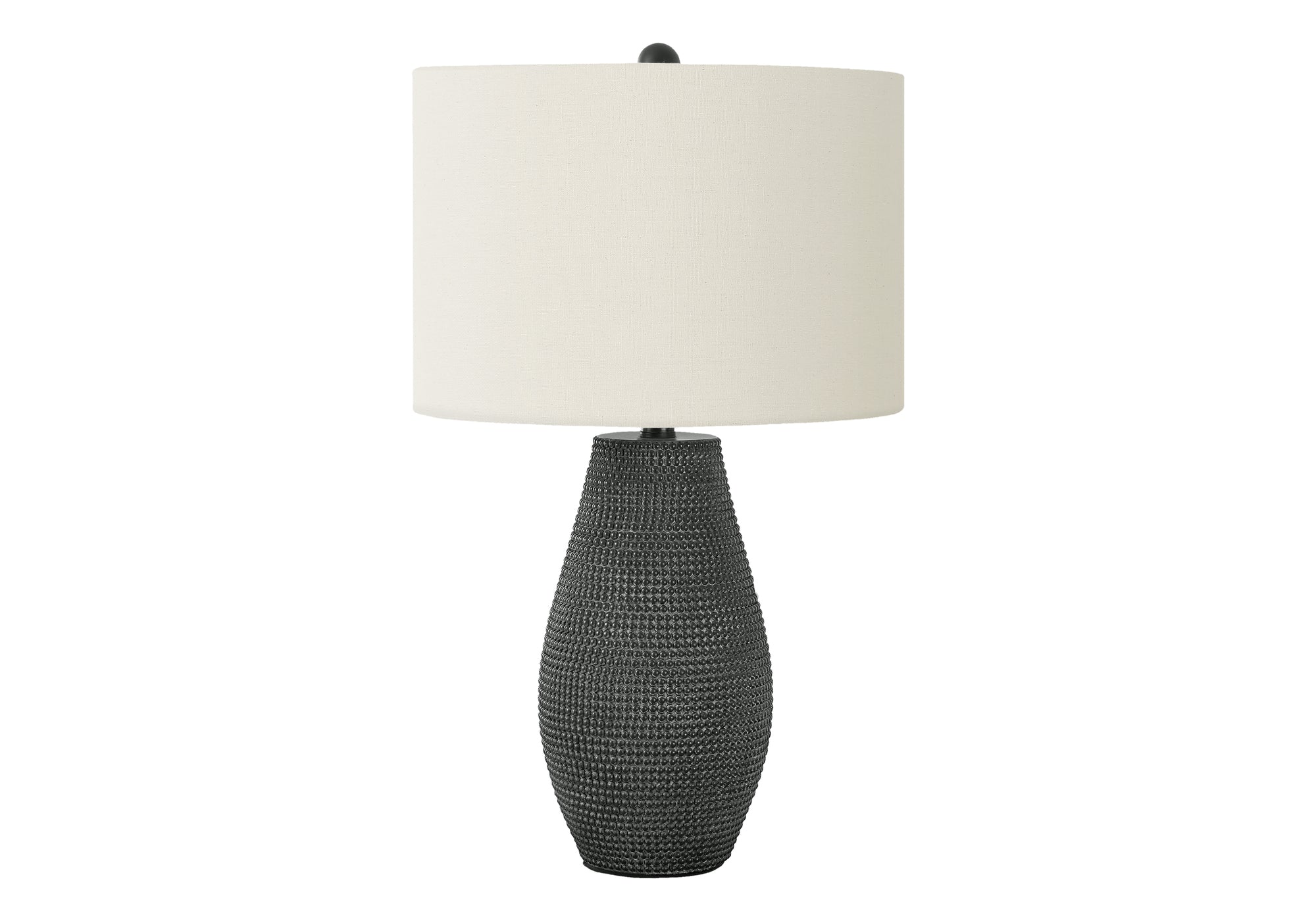 LUMINAIRE - 24"H LAMPE DE TABLE NOIR RESINE / IVOIRE – I 9655.