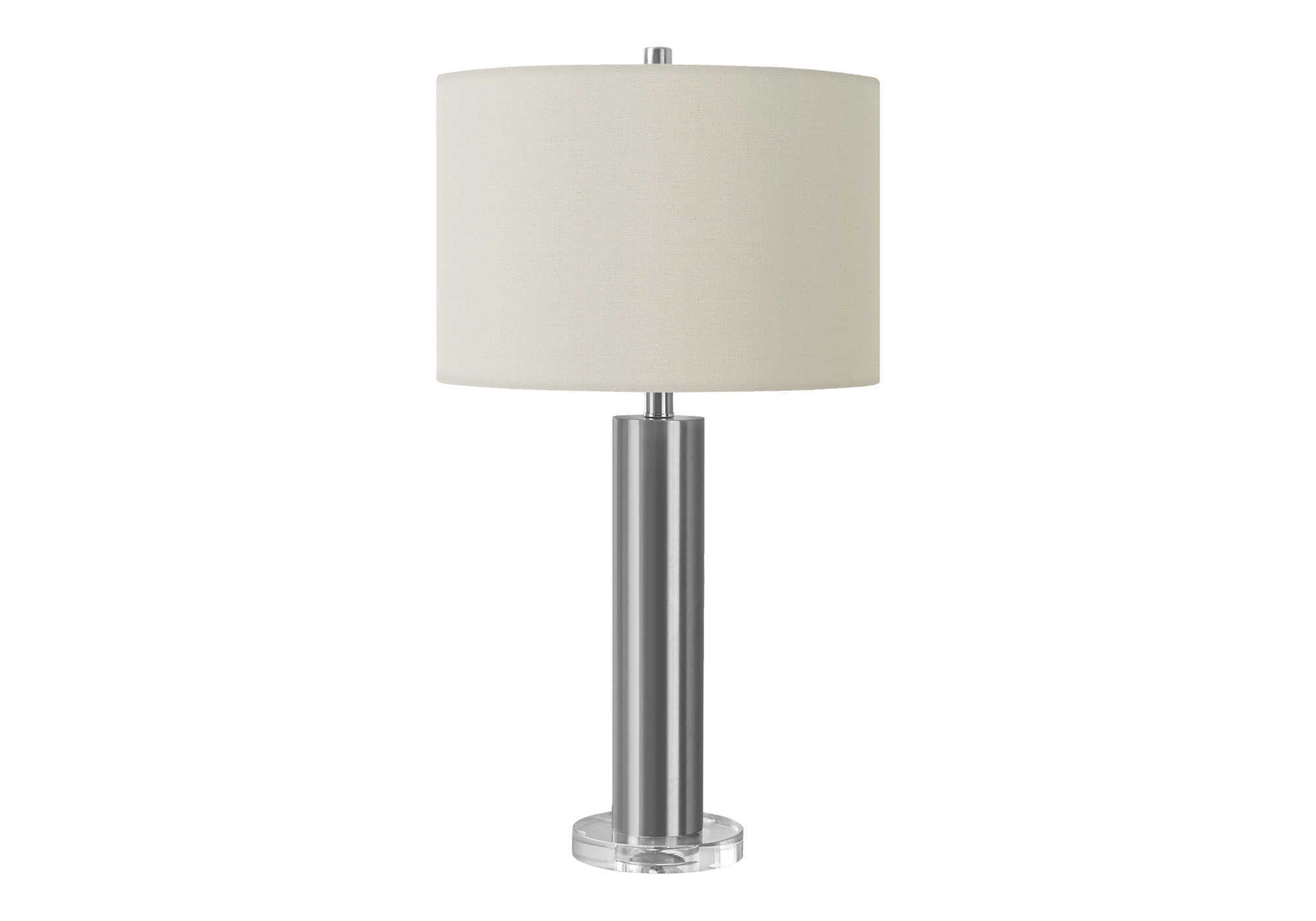 LUMINAIRE - 28"H LAMPE DE TABLE NICKEL METAL / IVOIRE – I 9657.