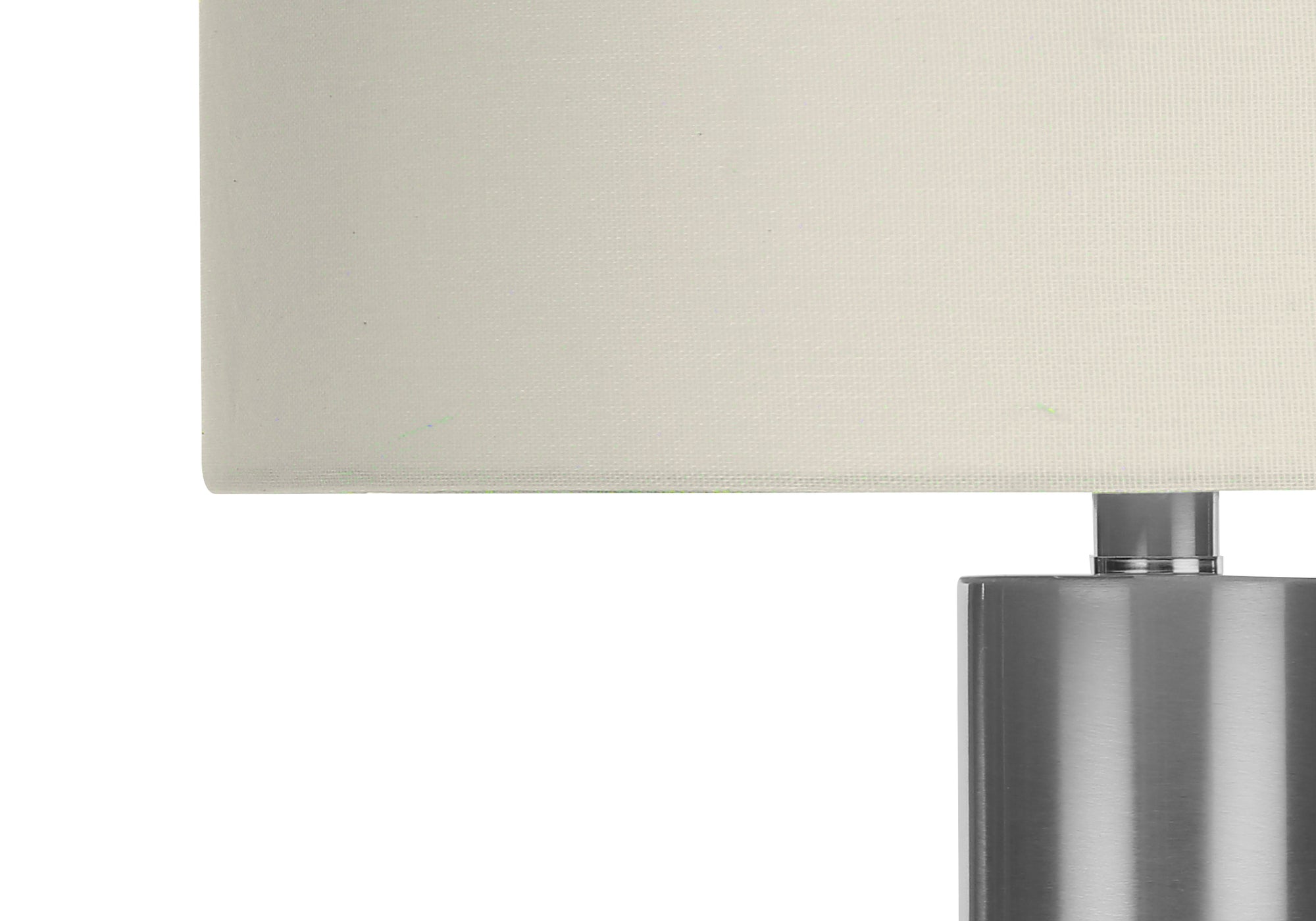 LUMINAIRE - 28"H LAMPE DE TABLE NICKEL METAL / IVOIRE – I 9657.