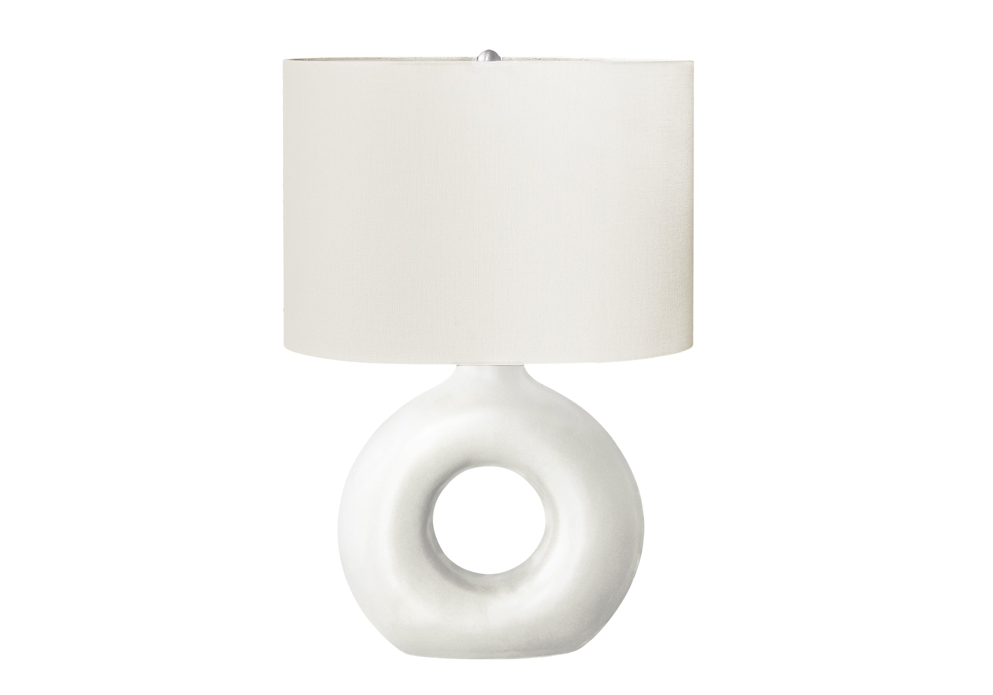 LUMINAIRE - 24"H LAMPE DE TABLE BLANC CERAMIQUE / IVOIRE – I 9672.