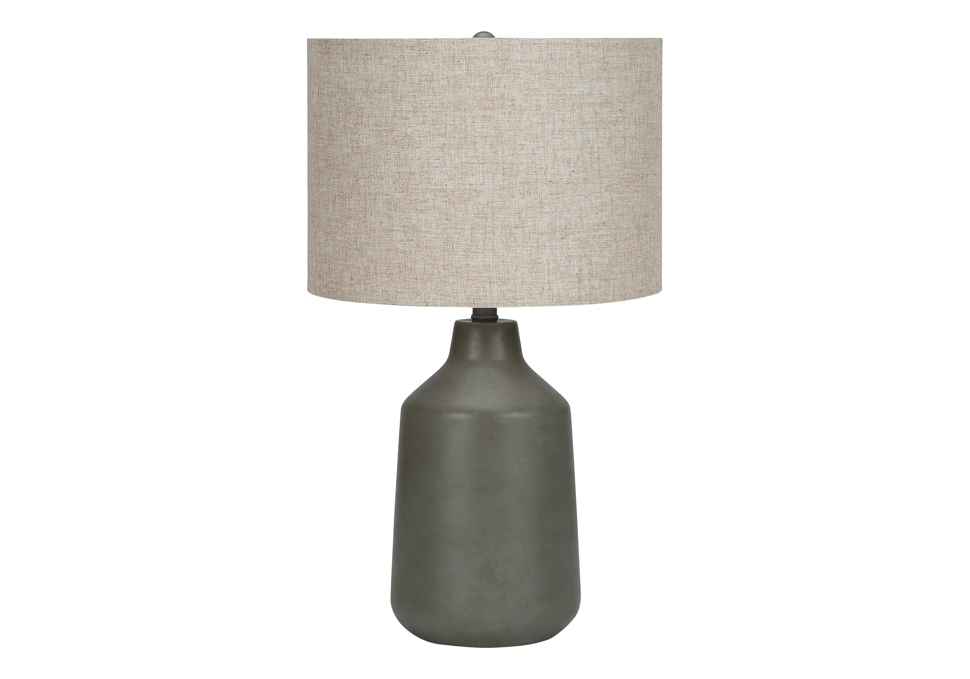 LUMINAIRE - 24"H LAMPE DE TABLE GRIS BETON / BEIGE – I 9703.
