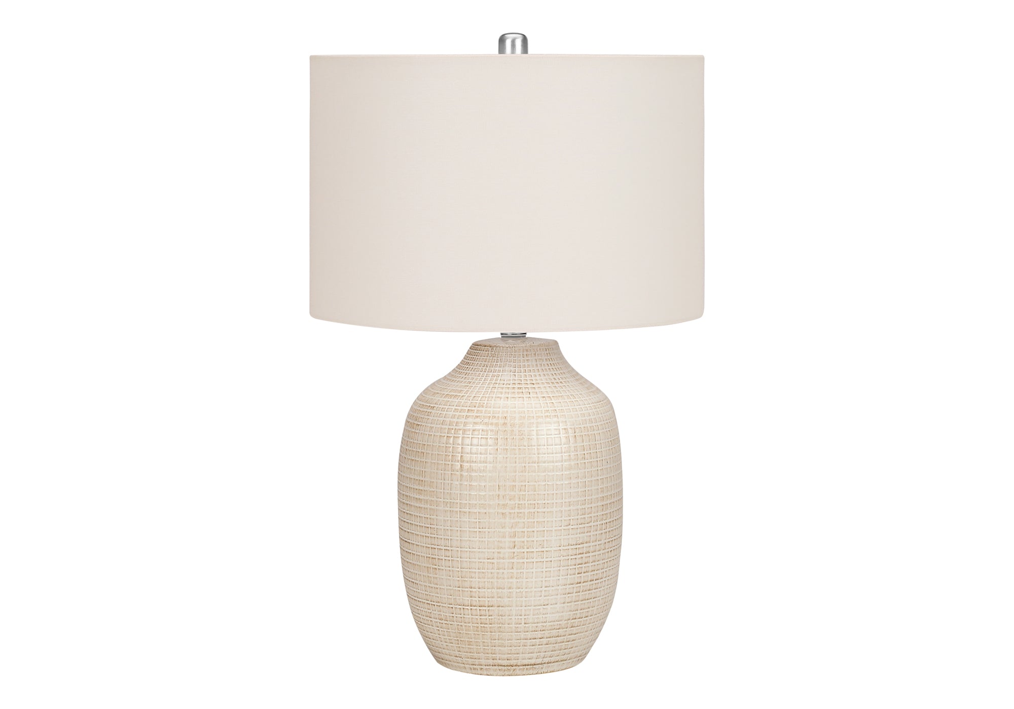 LUMINAIRE - 26"H LAMPE DE TABLE CREME CERAMIQUE / IVOIRE – I 9704.
