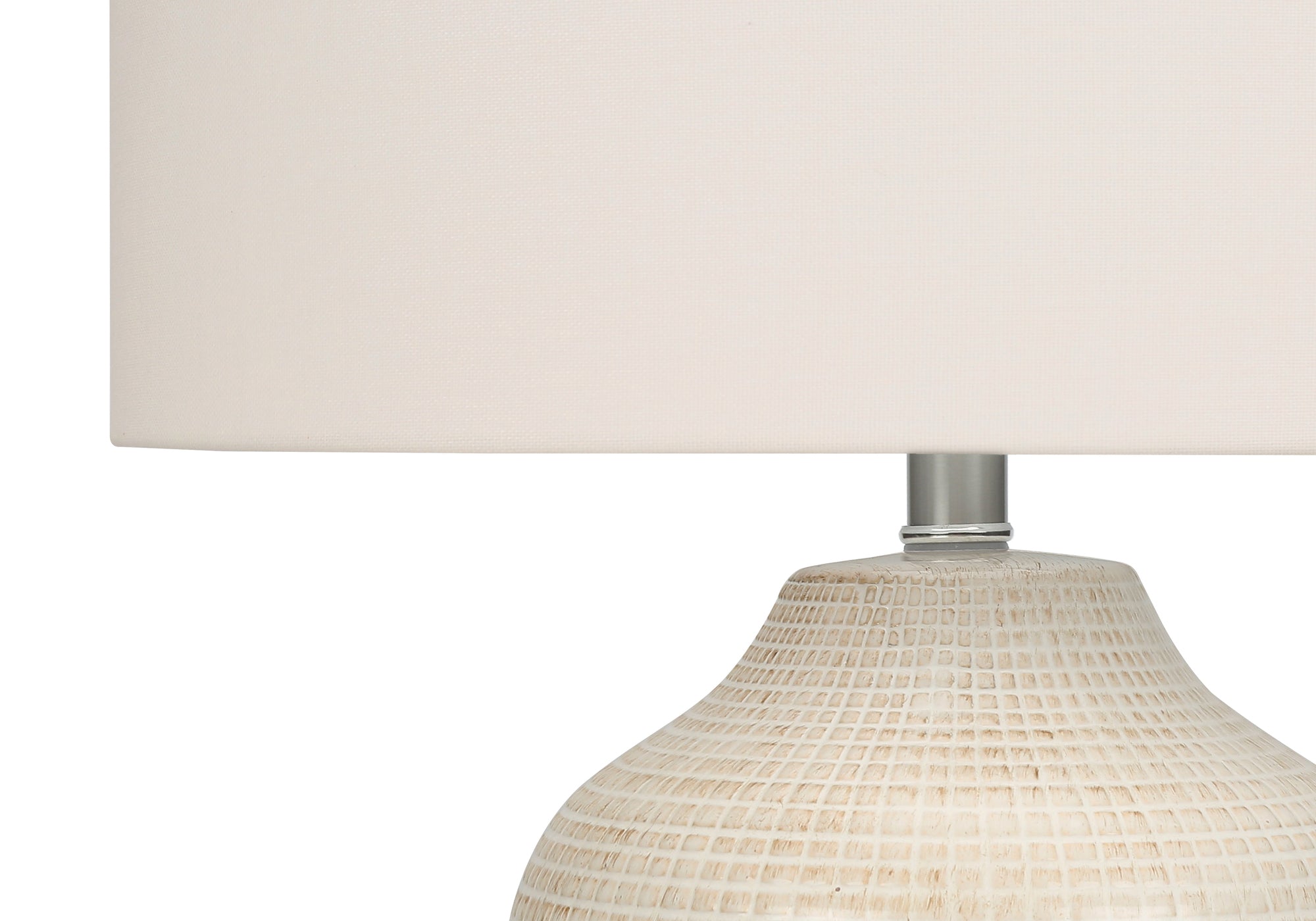 LUMINAIRE - 26"H LAMPE DE TABLE CREME CERAMIQUE / IVOIRE – I 9704.