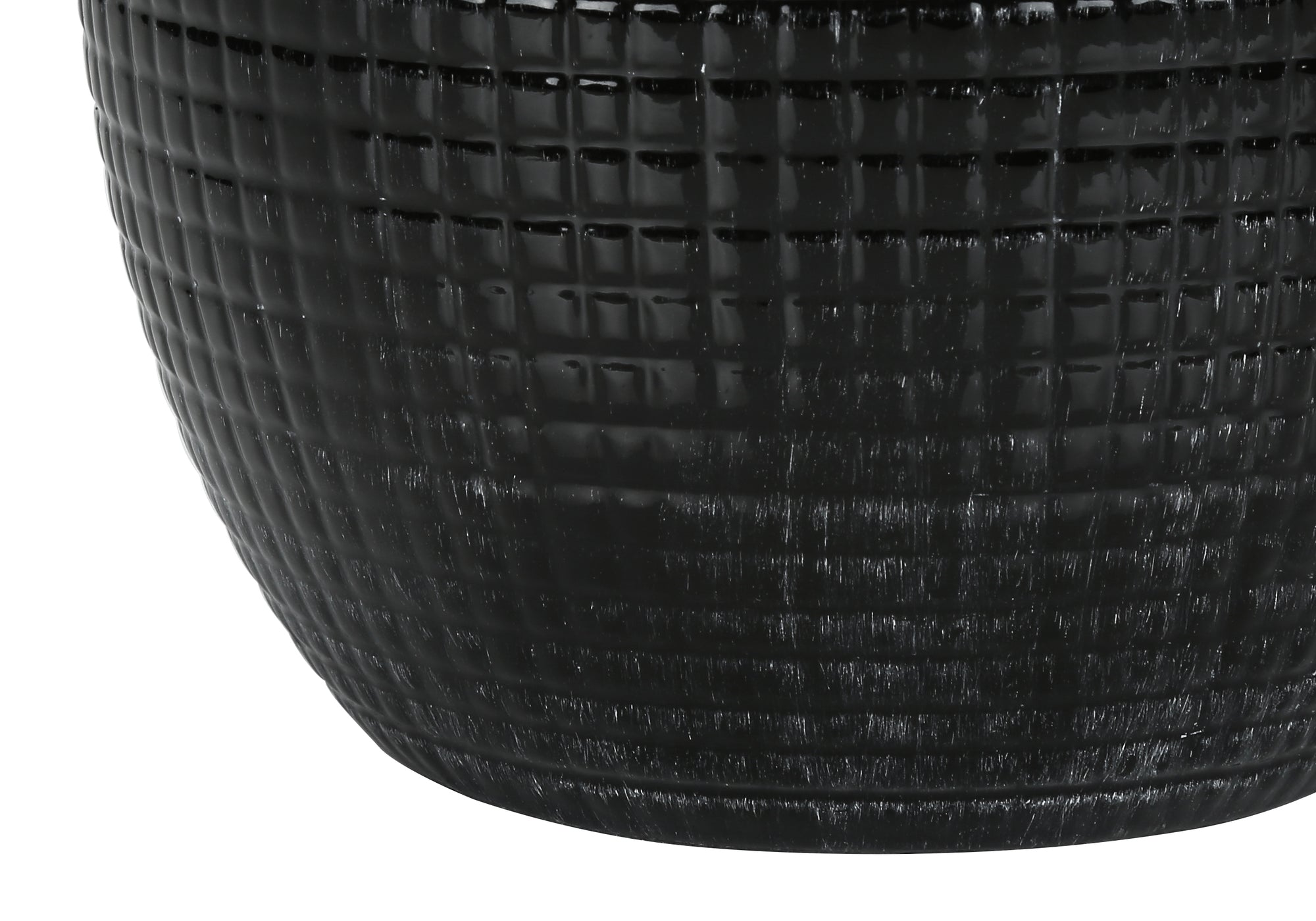 LUMINAIRE - 26"H LAMPE DE TABLE NOIR CERAMIQUE / IVOIRE – I 9705.