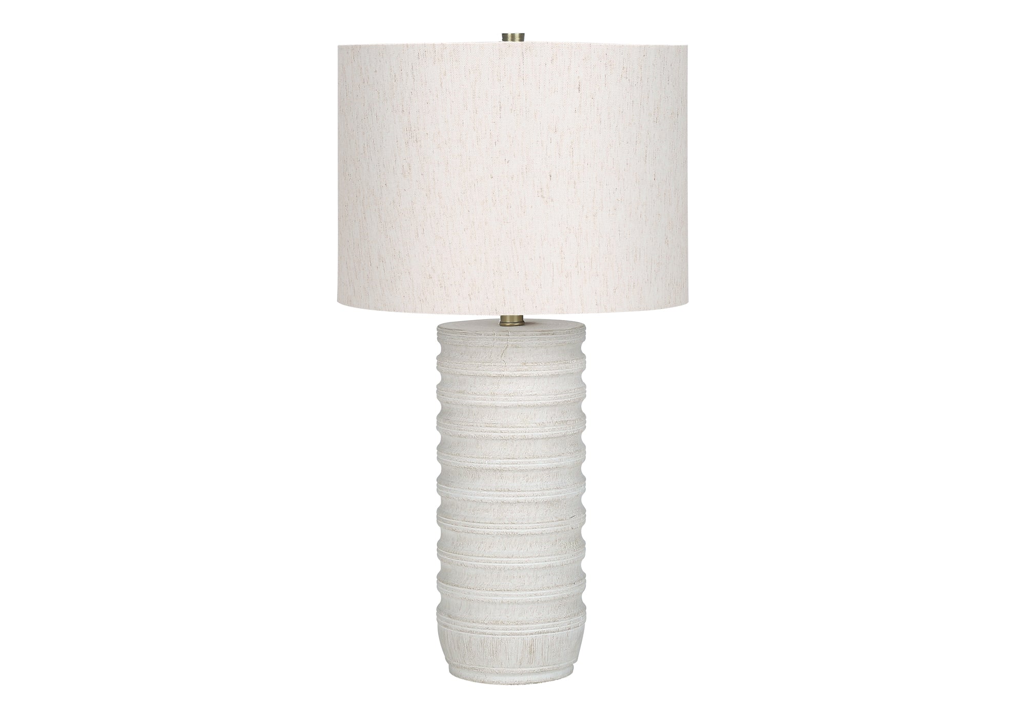 LUMINAIRE - 28"H LAMPE DE TABLE CREME RESINE / IVOIRE – I 9706.