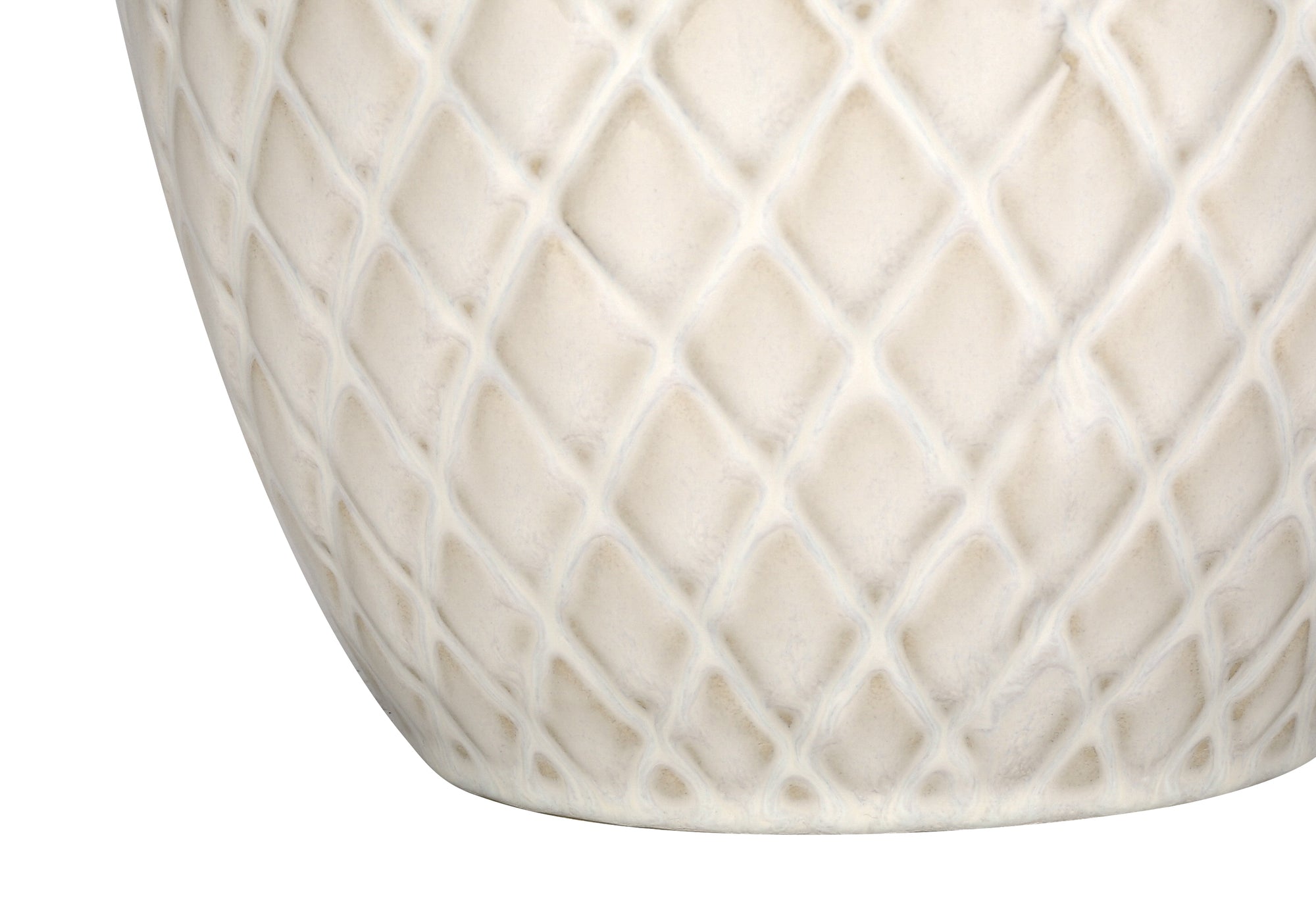 LUMINAIRE - 25"H LAMPE DE TABLE CREME CERAMIQUE / IVOIRE – I 9707.
