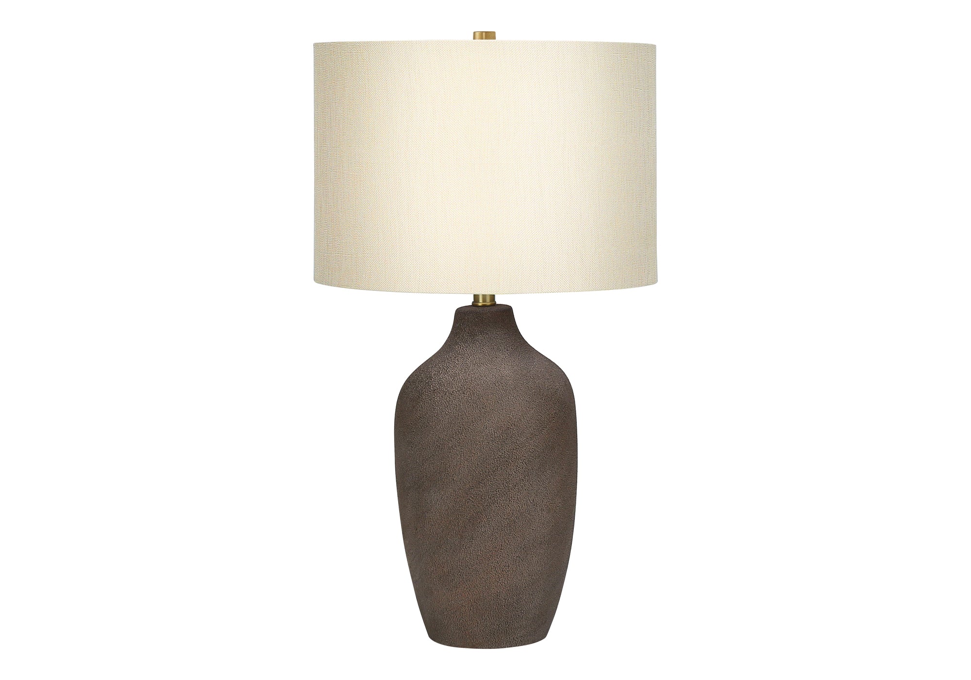 LUMINAIRE - 27"H LAMPE DE TABLE GRIS CERAMIQUE / BEIGE – I 9709.