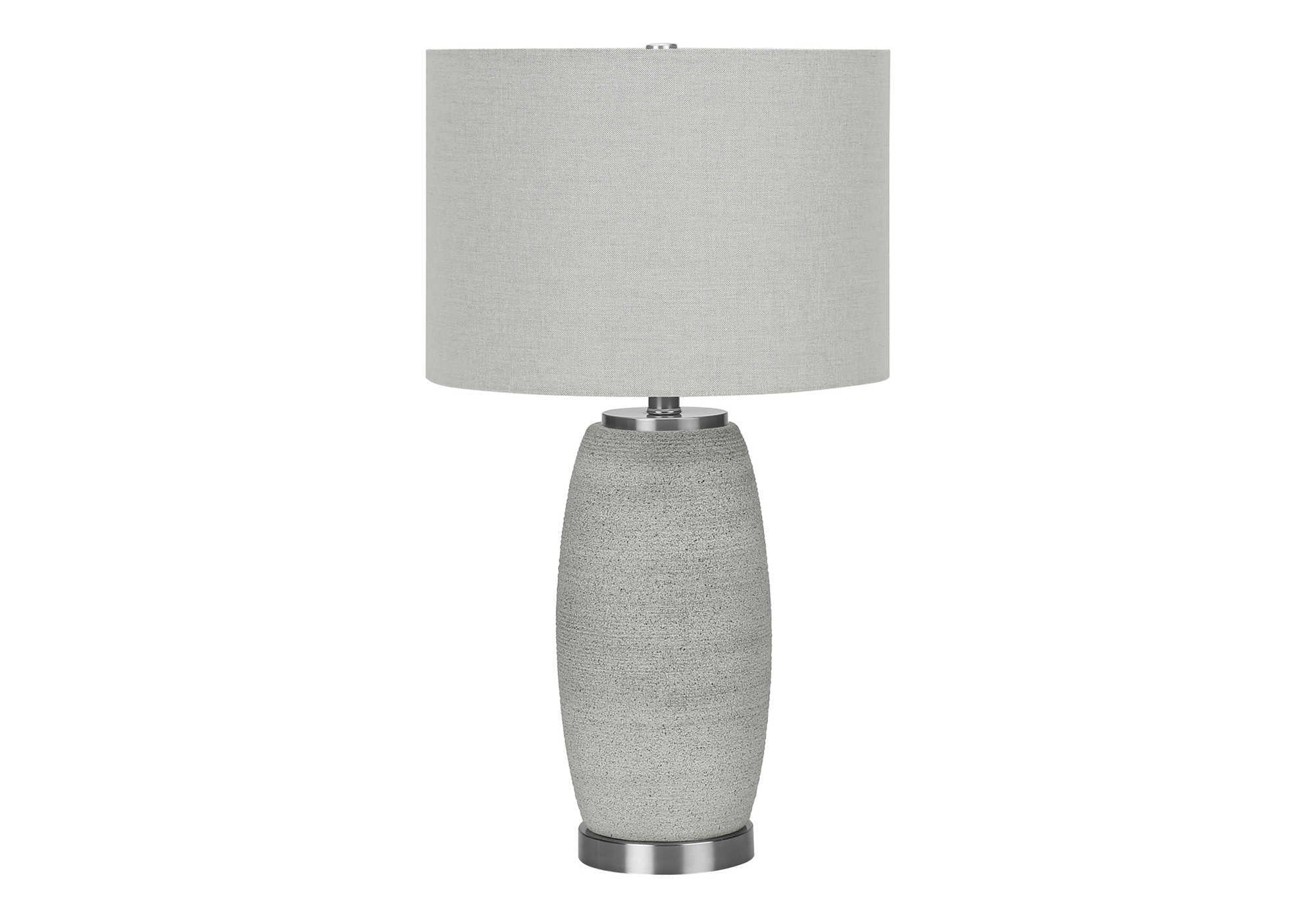 LUMINAIRE - 25"H LAMPE DE TABLE GRIS CERAMIQUE / GRIS – I 9711.