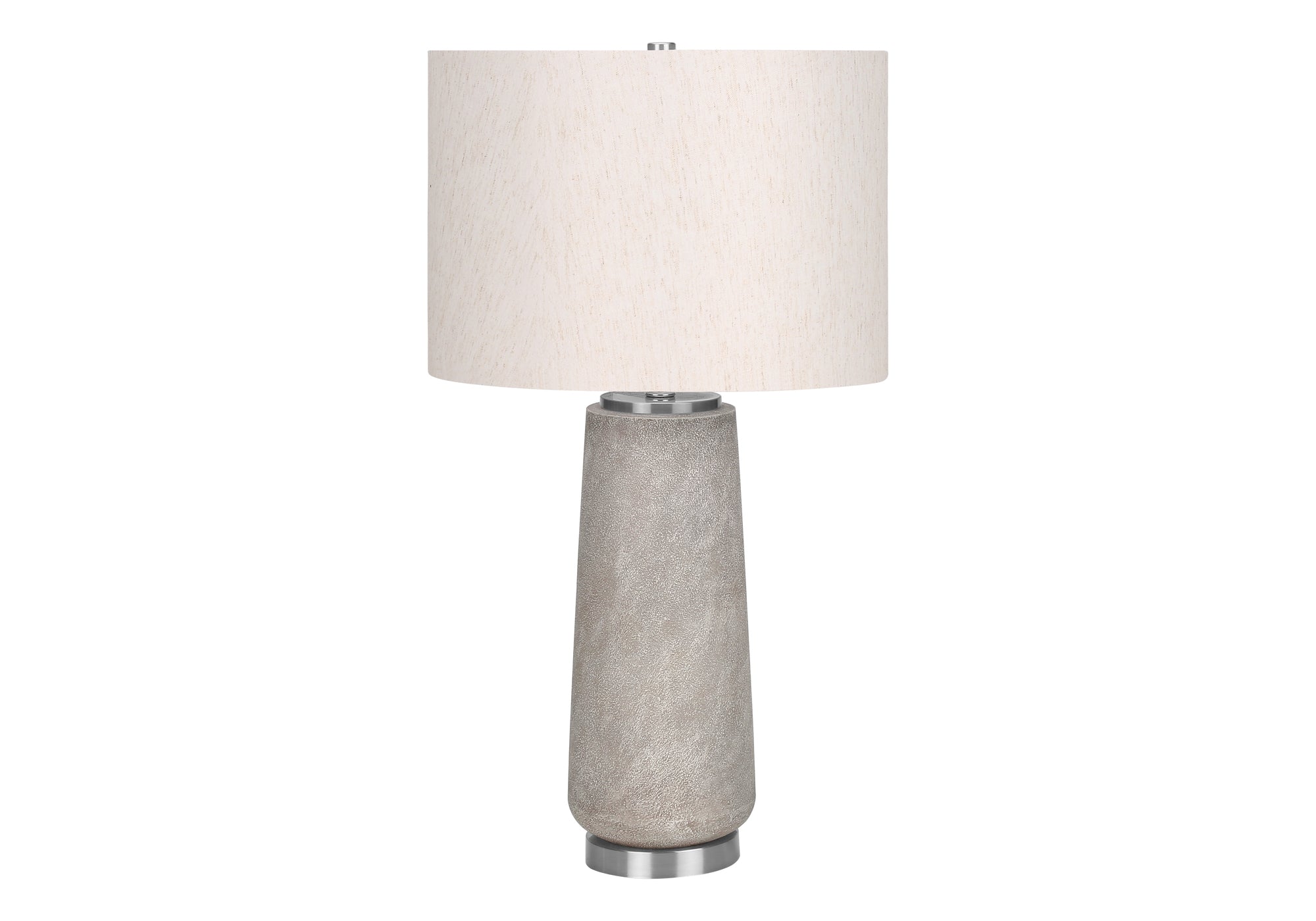 LUMINAIRE - 29"H LAMPE DE TABLE GRIS RESINE / IVOIRE – I 9712.