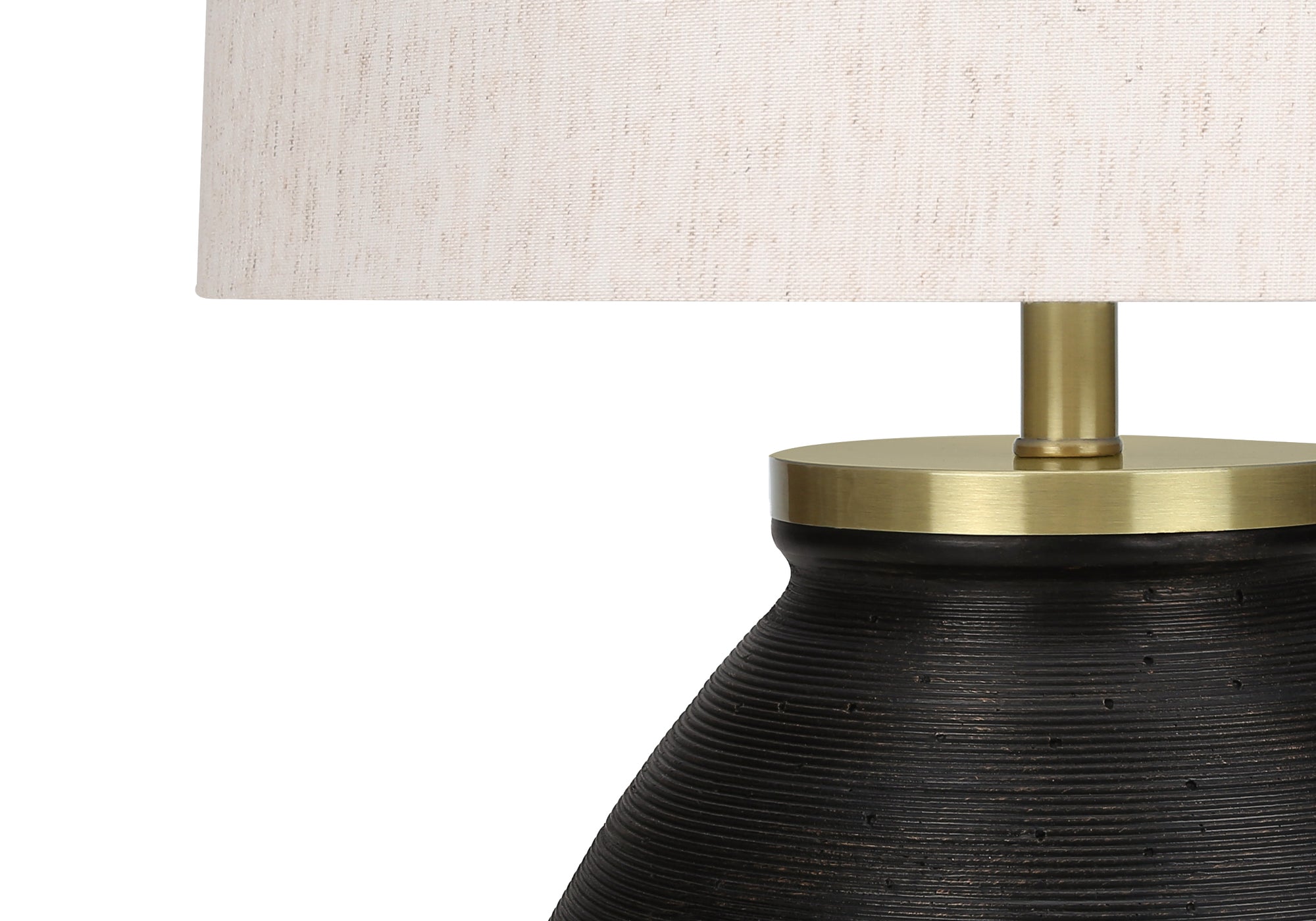LUMINAIRE - 25"H LAMPE DE TABLE NOIR BETON / IVOIRE – I 9715.