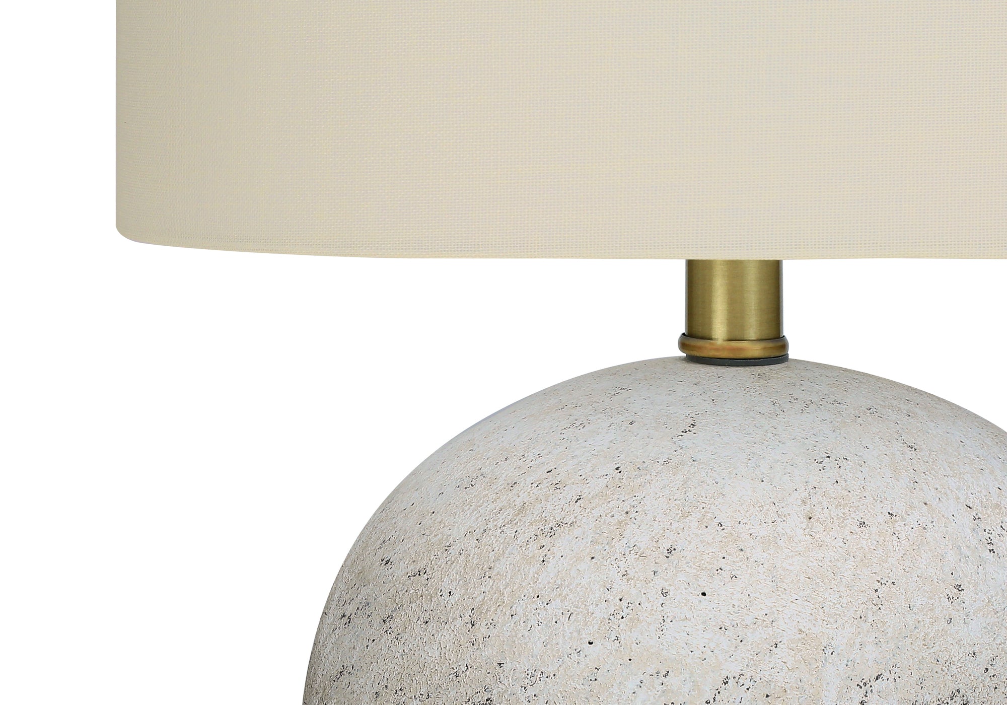 LUMINAIRE - 20"H LAMPE DE TABLE GRIS BETON / IVOIRE – I 9717.