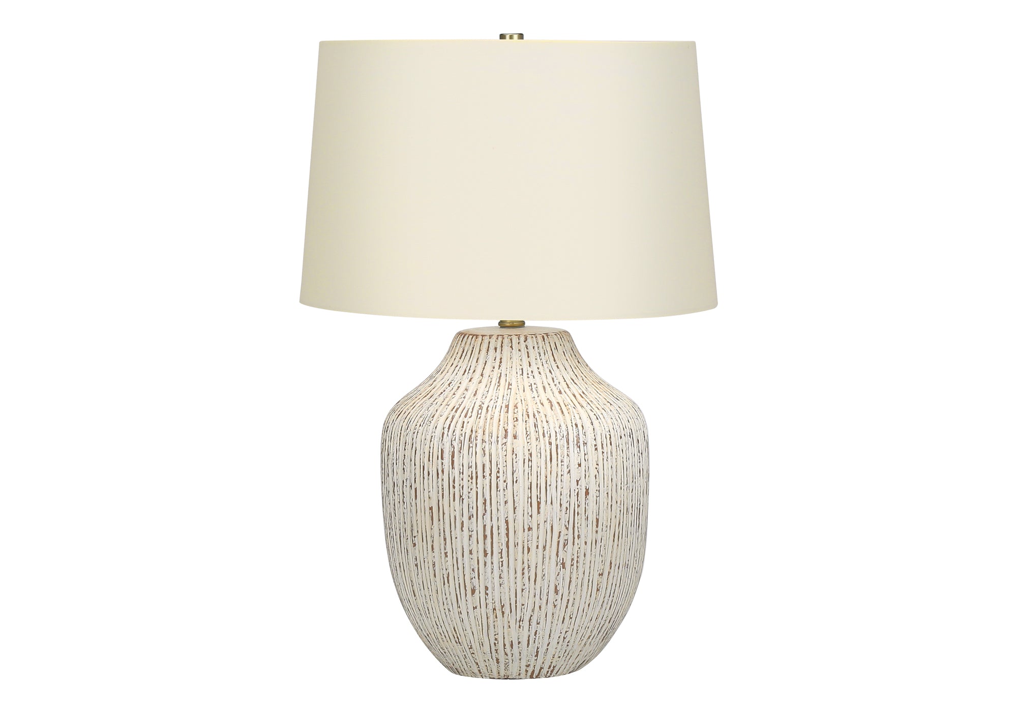 LUMINAIRE - 26"H LAMPE DE TABLE CREME CERAMIQUE / IVOIRE – I 9719.
