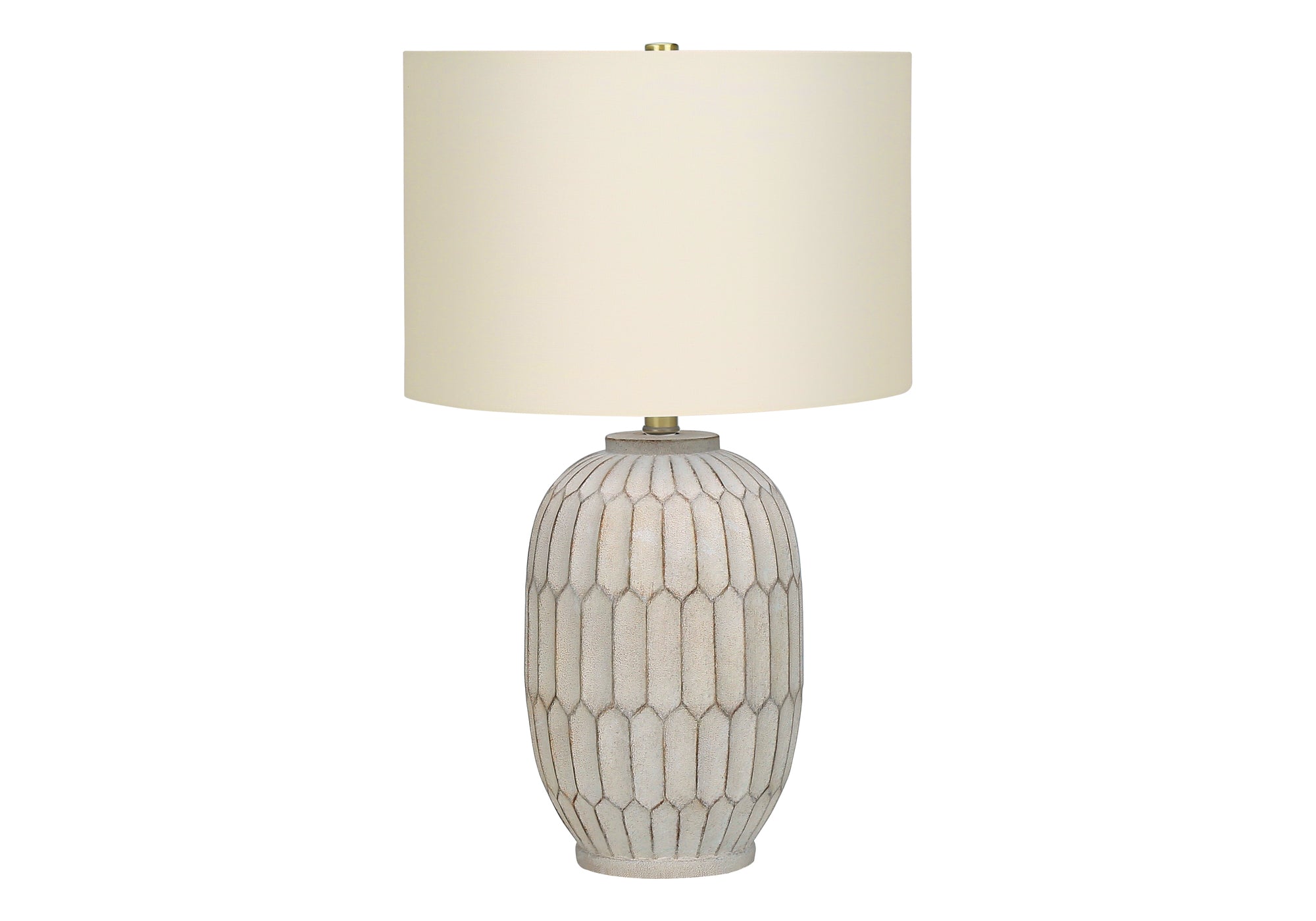 LUMINAIRE - 24"H LAMPE DE TABLE CREME RESINE / IVOIRE – I 9720.