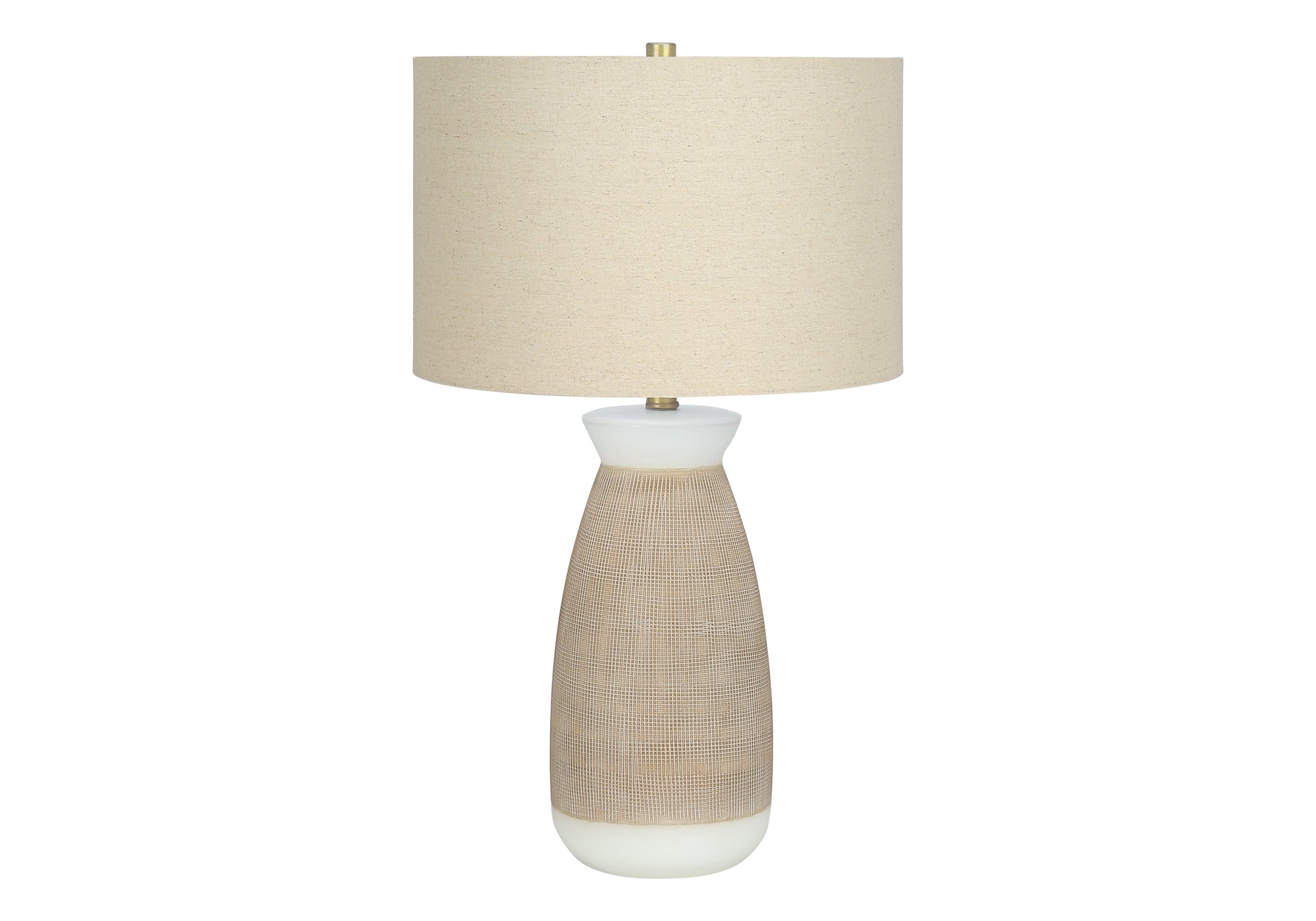 LUMINAIRE - 27"H LAMPE DE TABLE CREME CERAMIQUE / BEIGE – I 9724.