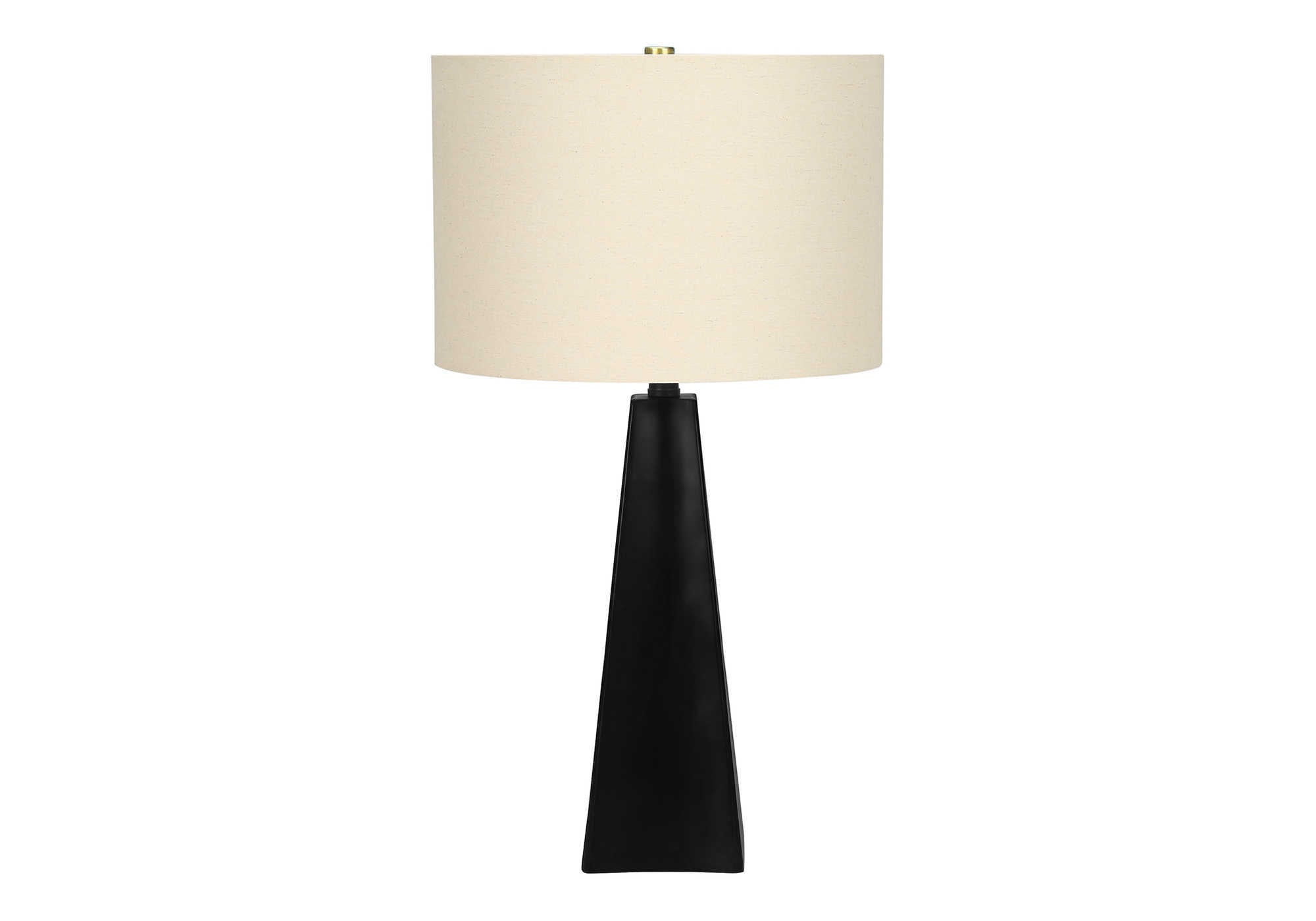 LUMINAIRE - 27"H LAMPE DE TABLE NOIR RESINE / BEIGE – I 9726.
