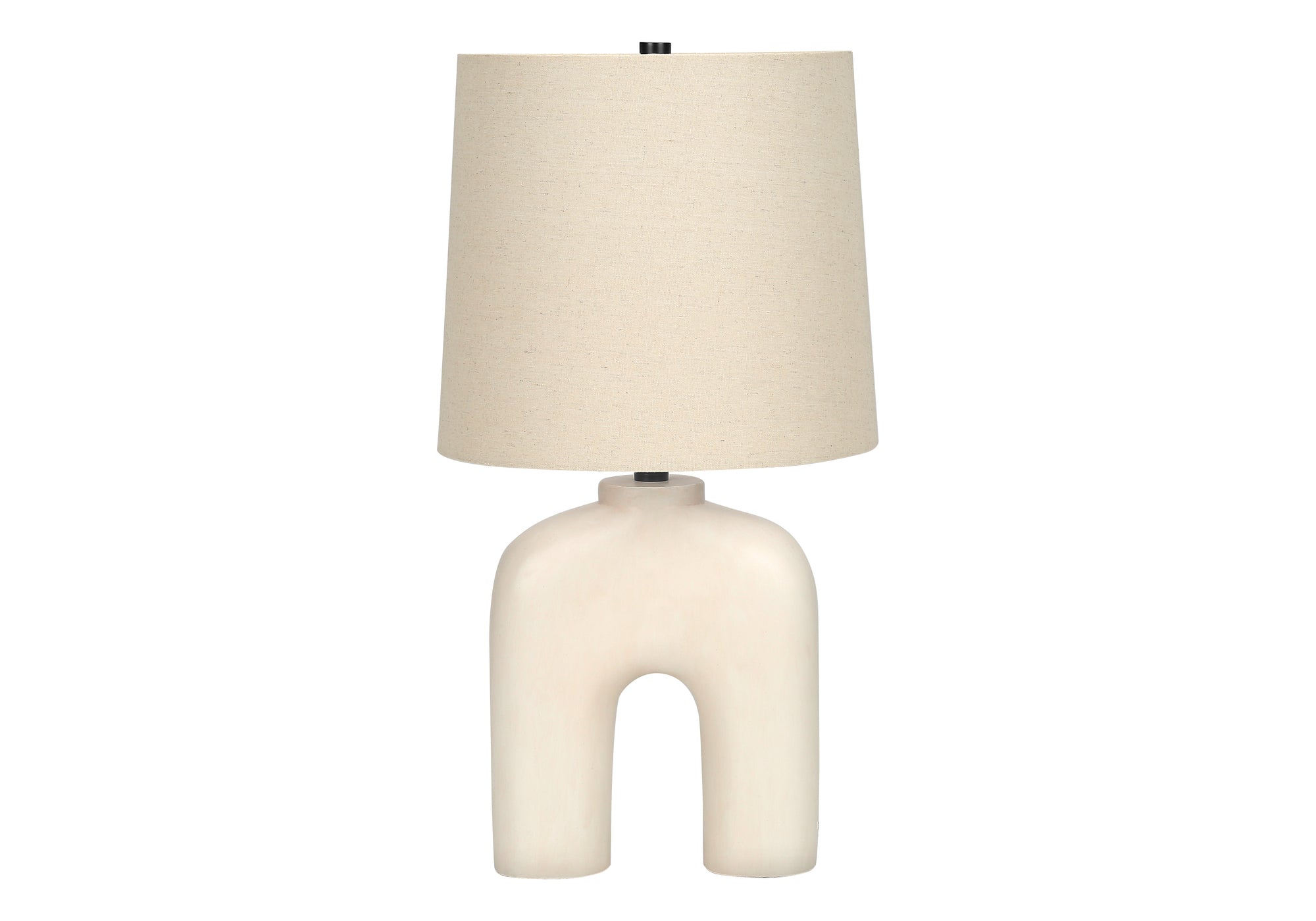 LUMINAIRE - 25"H LAMPE DE TABLE CREME RESINE / BEIGE – I 9728.