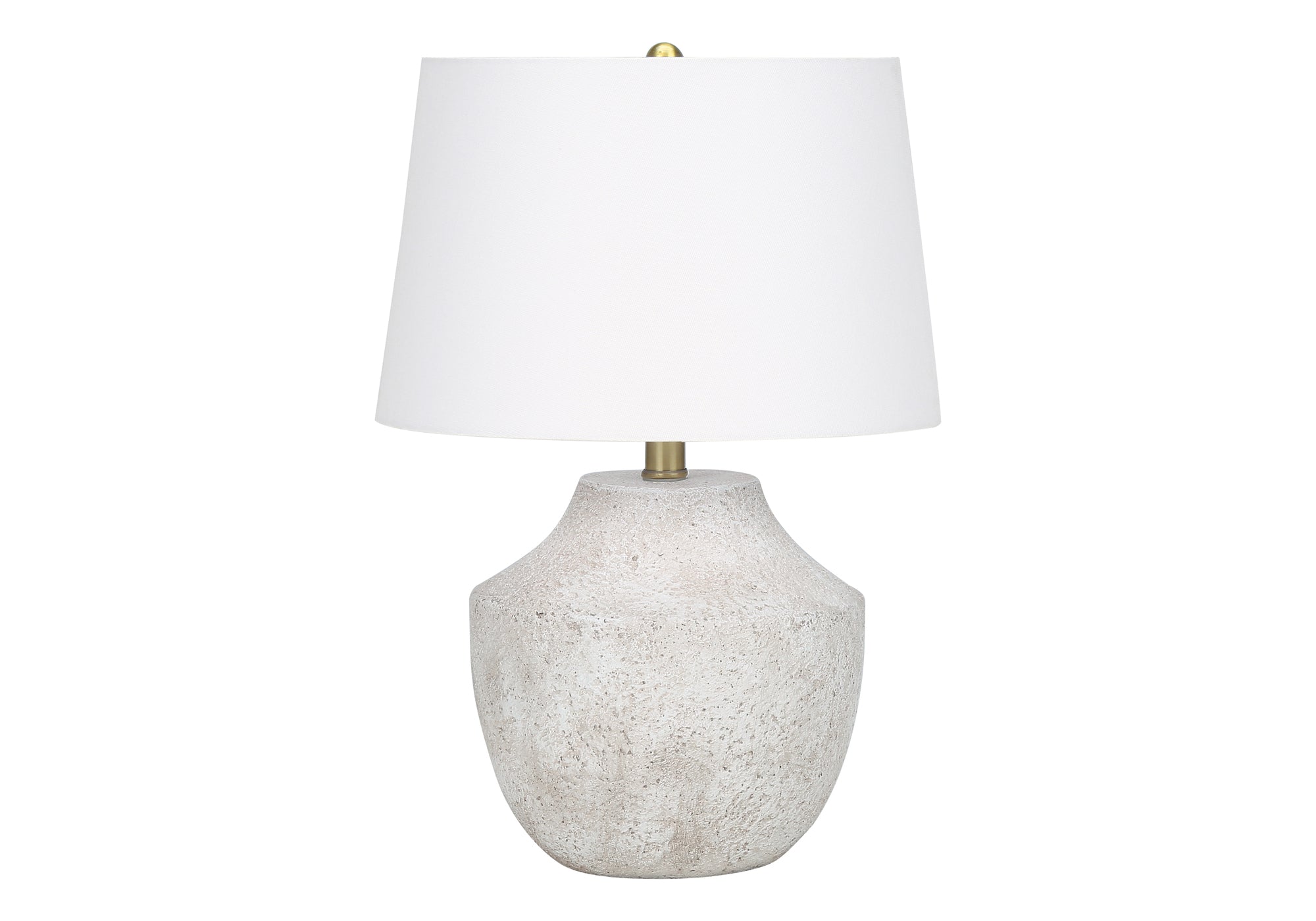 LUMINAIRE - 20"H LAMPE DE TABLE CREME BETON / IVOIRE – I 9729.