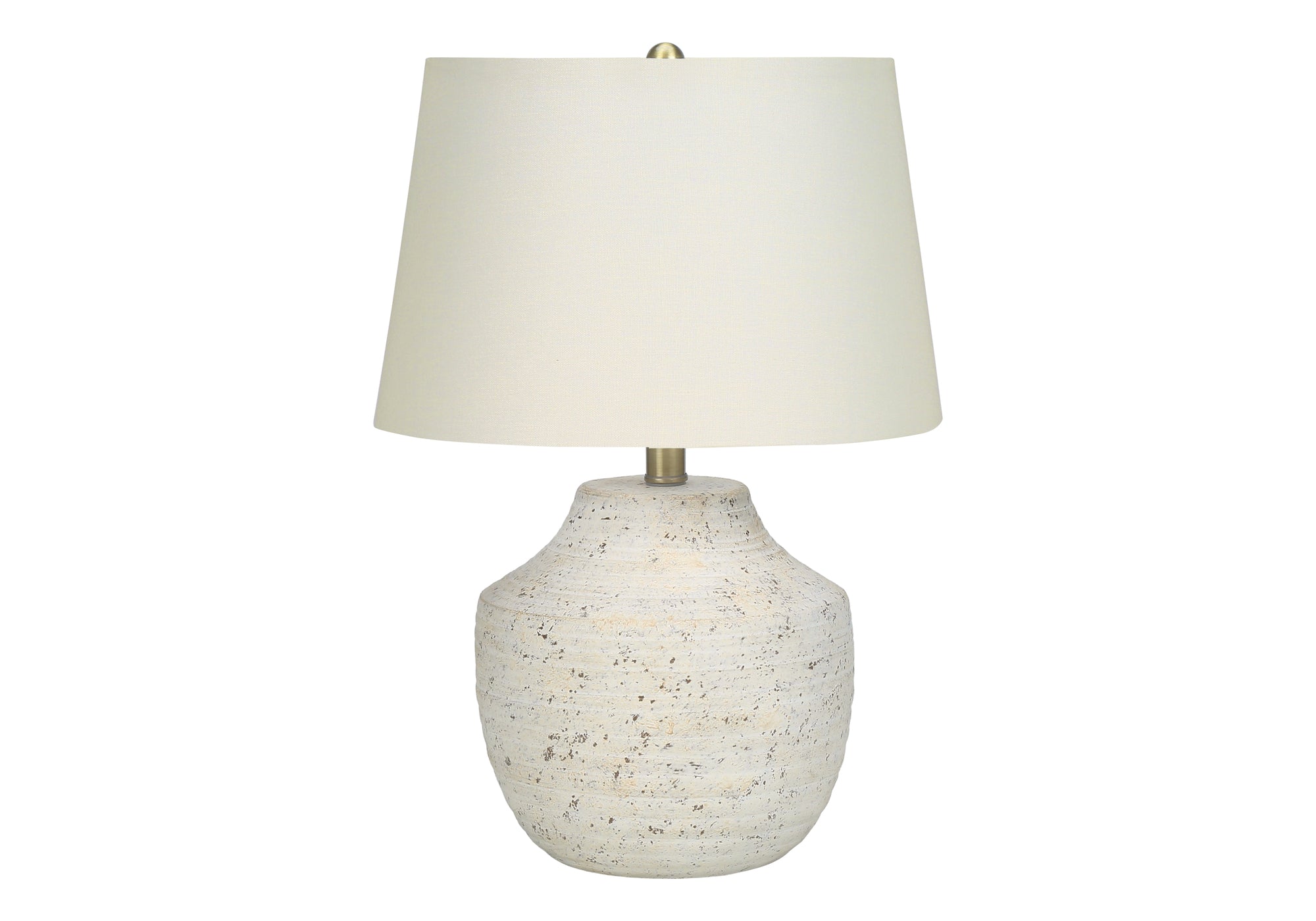 LUMINAIRE - 20"H LAMPE DE TABLE CREME BETON / IVOIRE – I 9730.