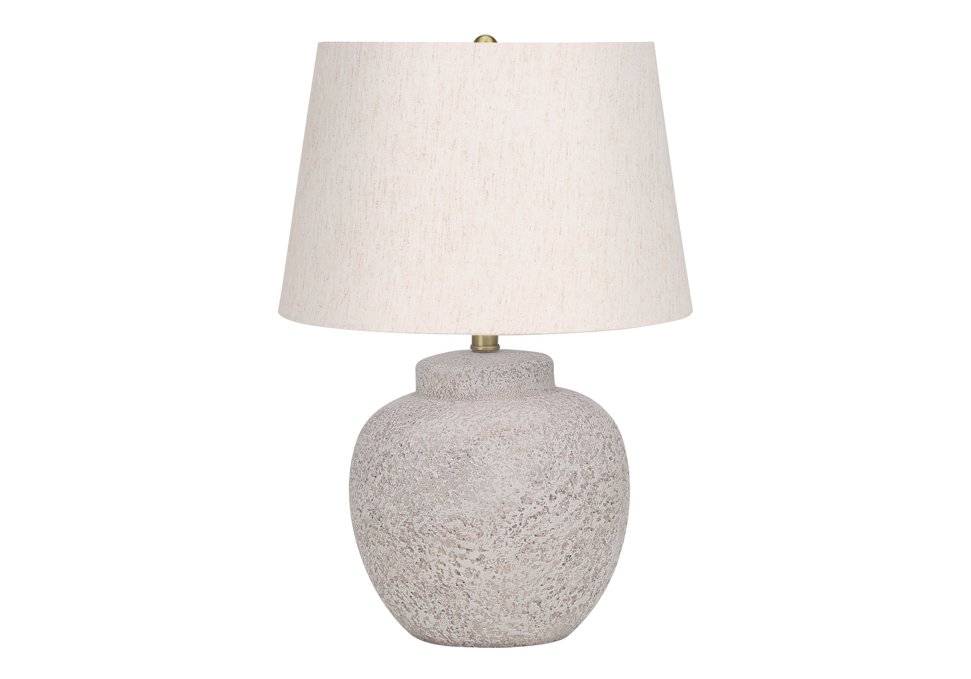 LUMINAIRE - 22"H LAMPE DE TABLE CREME BETON / IVOIRE – I 9732.