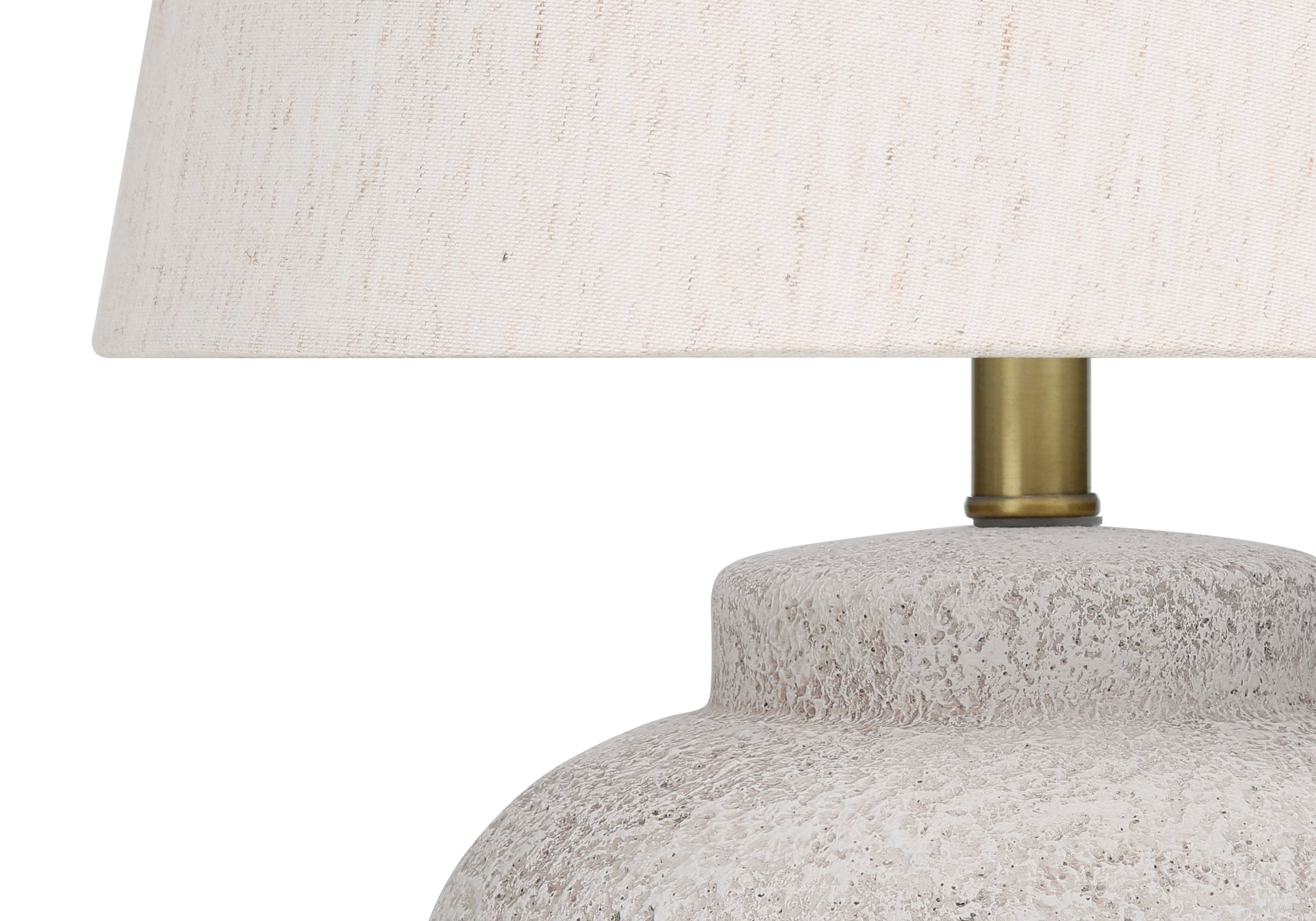 LUMINAIRE - 22"H LAMPE DE TABLE CREME BETON / IVOIRE – I 9732.