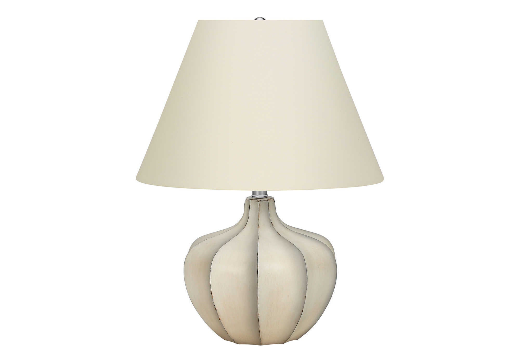 LUMINAIRE - 21"H LAMPE DE TABLE CREME RESINE / IVOIRE – I 9733.