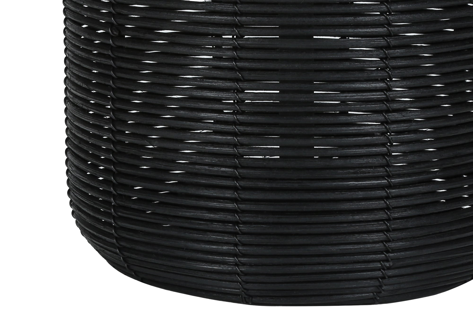 LUMINAIRE - 23"H LAMPE DE TABLE NOIR ROTIN / IVOIRE – I 9734.