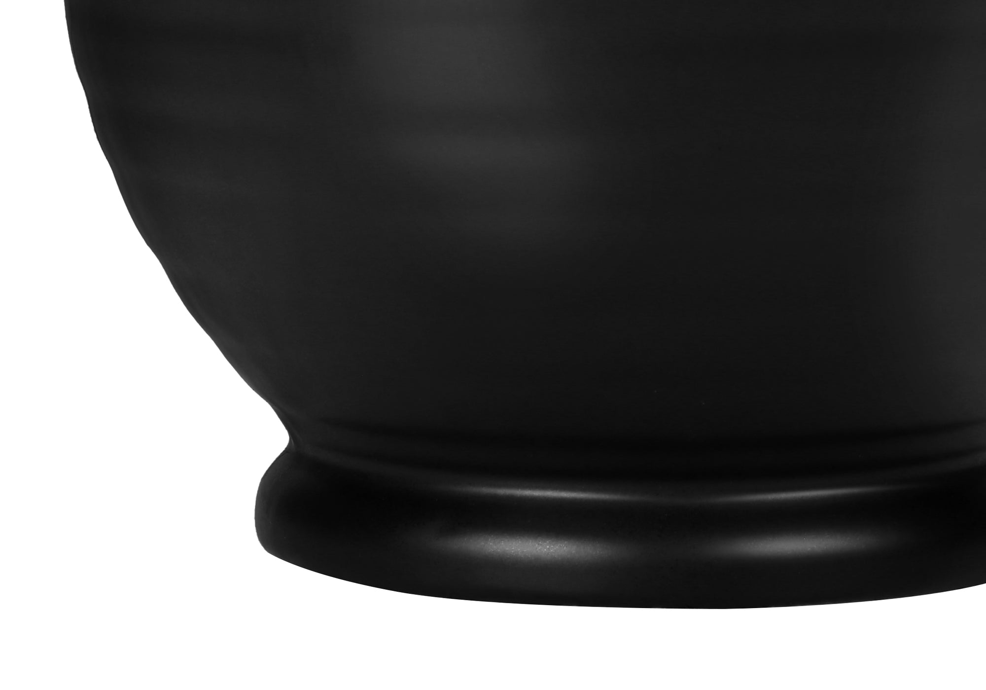 LUMINAIRE - 17"H LAMPE DE TABLE NOIR CERAMIQUE / IVOIRE – I 9739.