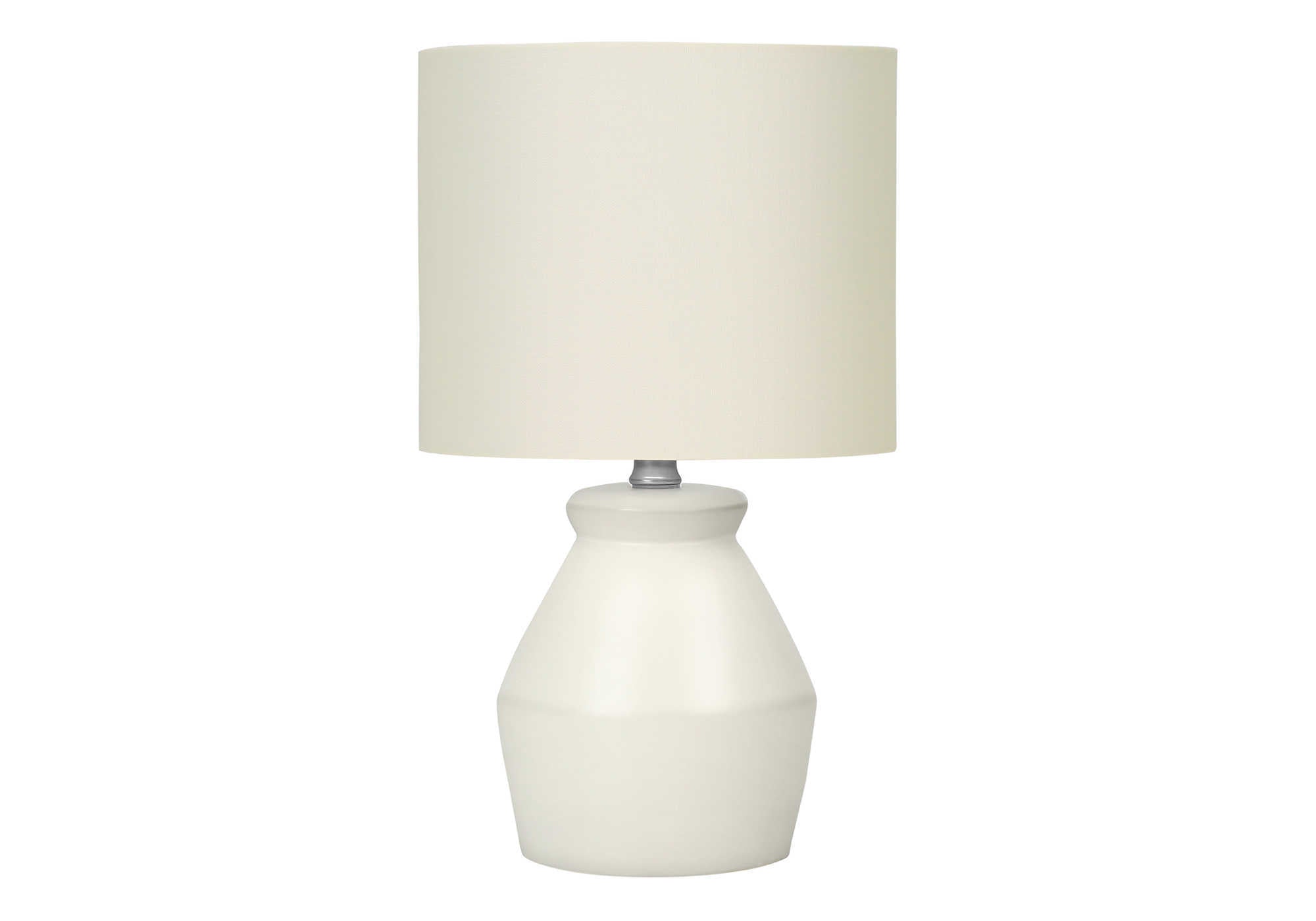 LUMINAIRE - 17"H LAMPE DE TABLE CREME CERAMIQUE / IVOIRE – I 9740.