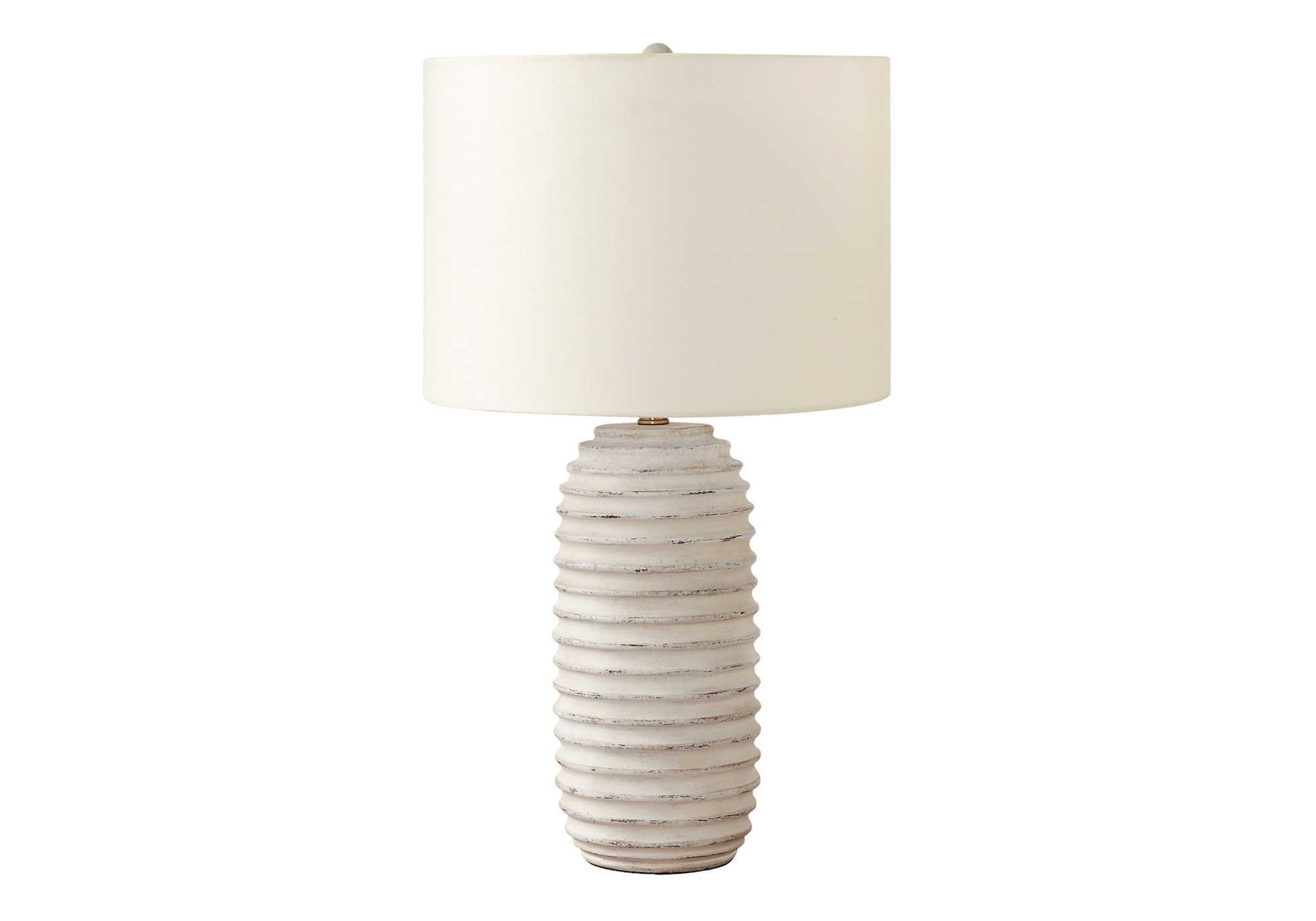 LUMINAIRE - 28"H LAMPE DE TABLE CREME RESINE / IVOIRE – I 9742.