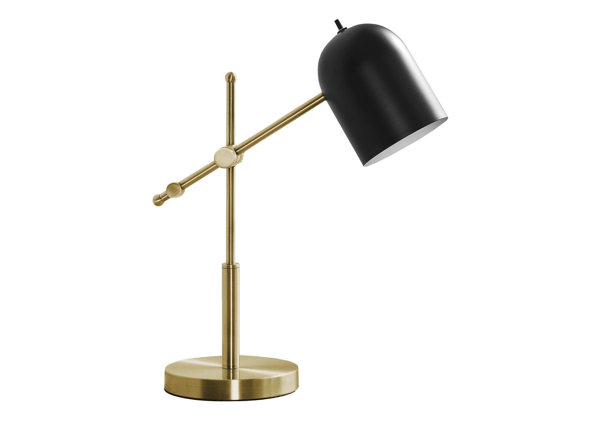 LUMINAIRE - 18"H LAMPE DE TABLE LAITON METAL / NOIR – I 9766.