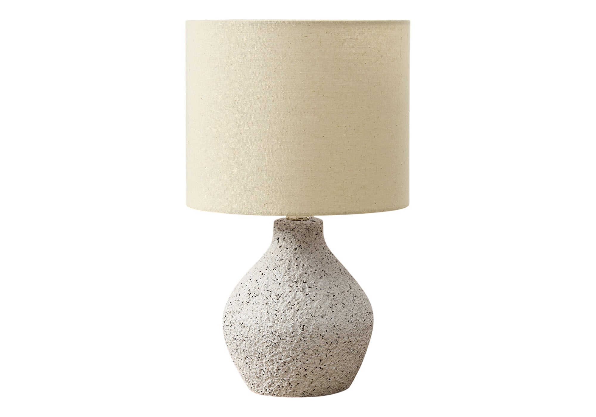 LUMINAIRE - 16"H LAMPE DE TABLE BEIGE RESINE / BEIGE – I 9770