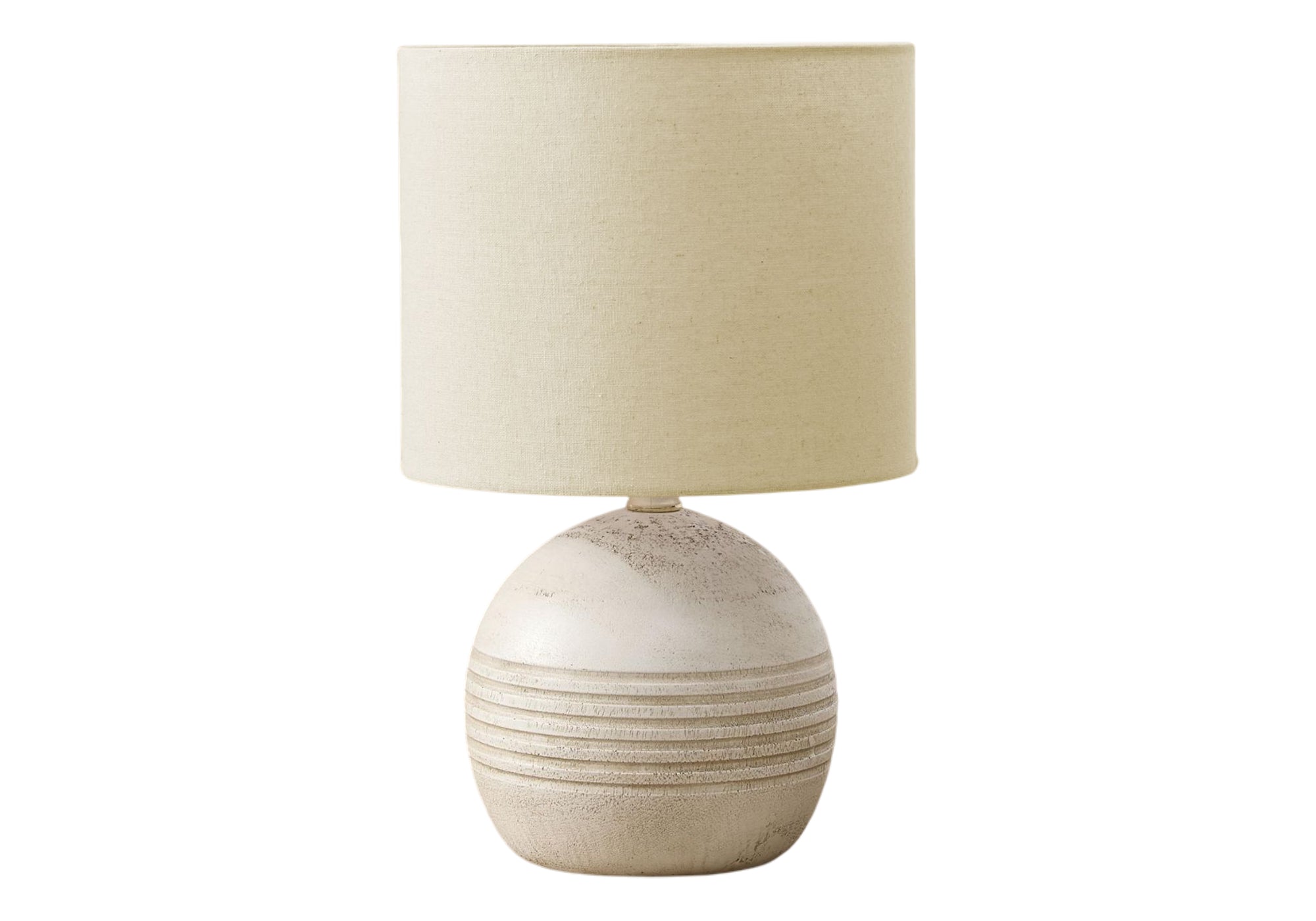 LUMINAIRE - 15"H LAMPE DE TABLE IVOIRE RESINE / BEIGE – I 9791