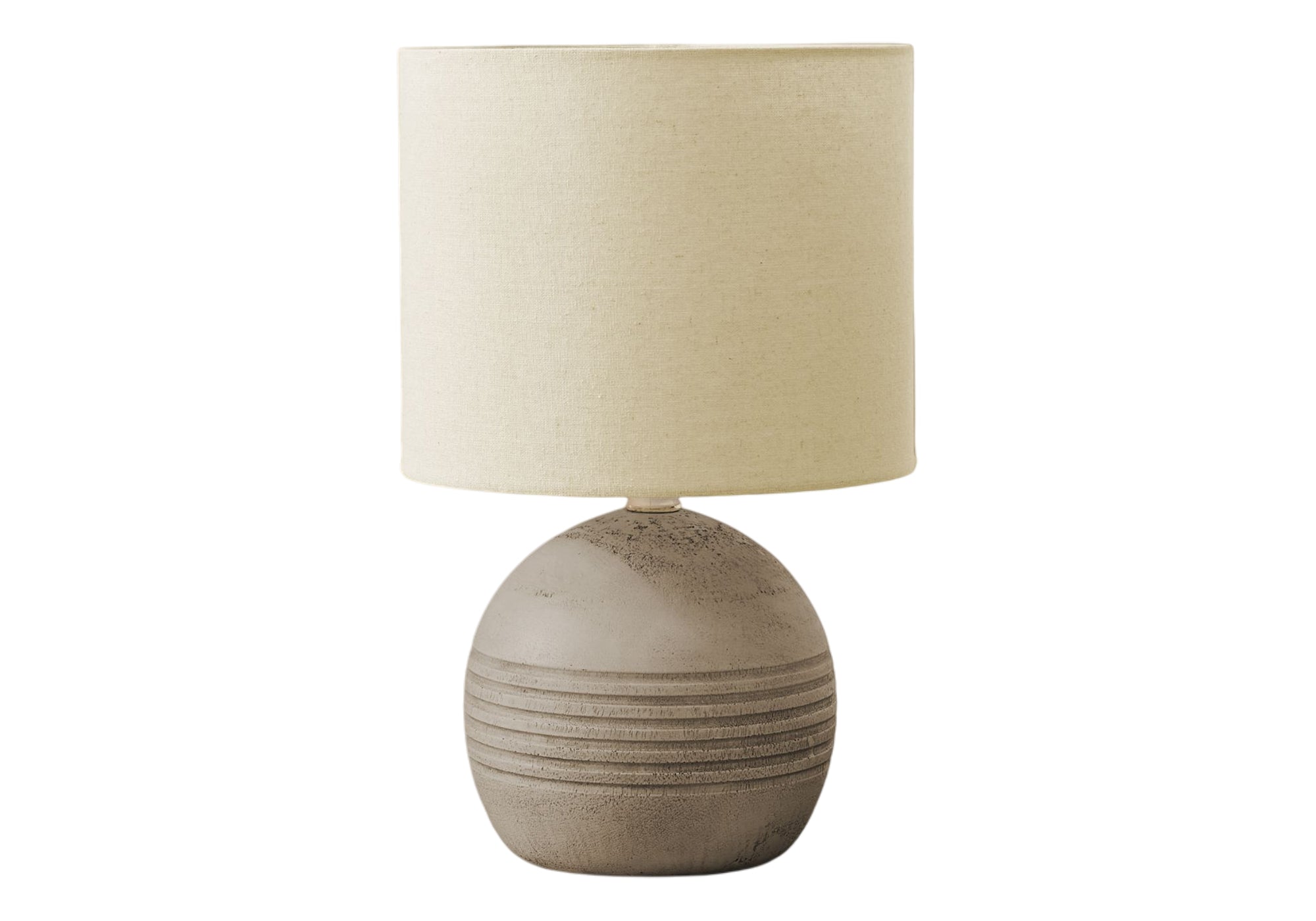 LUMINAIRE - 15"H LAMPE DE TABLE BEIGE RESINE / BEIGE – I 9792