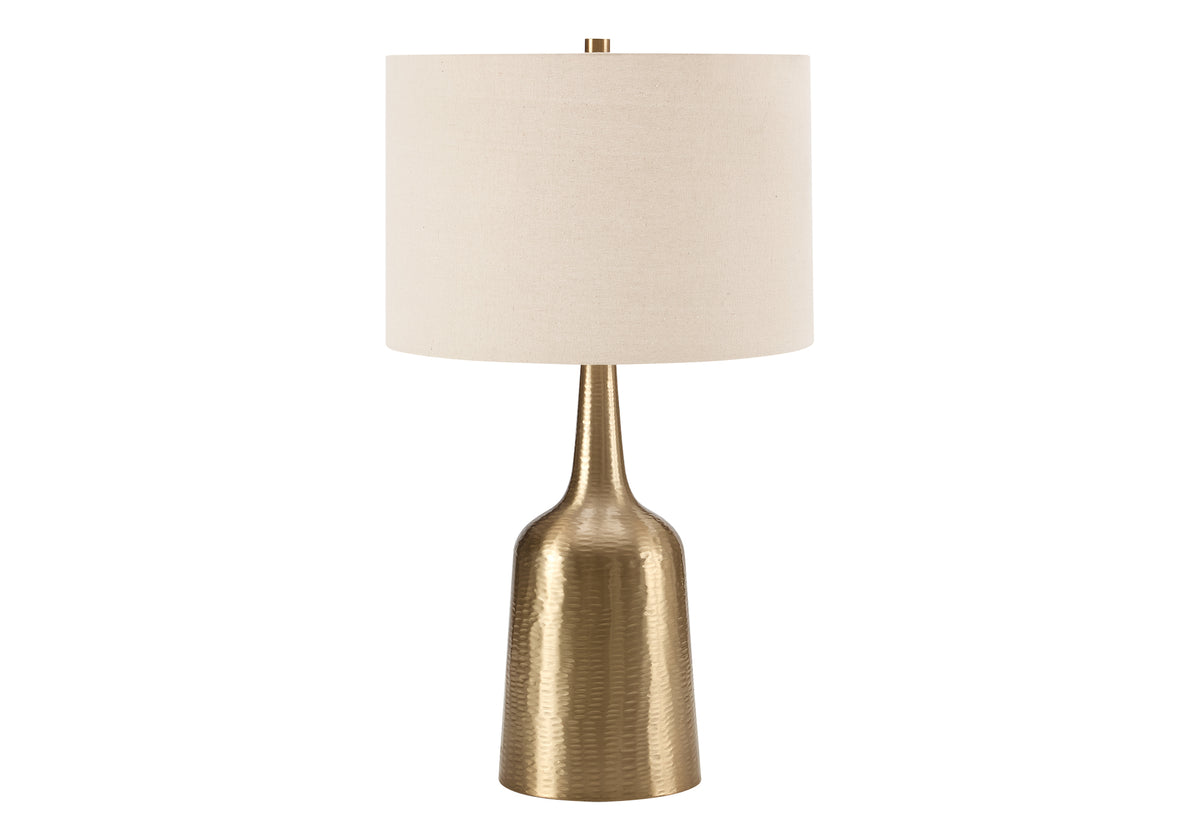 LUMINAIRE - 29"H LAMPE DE TABLE METAL BRONZE / BEIGE – I 9794